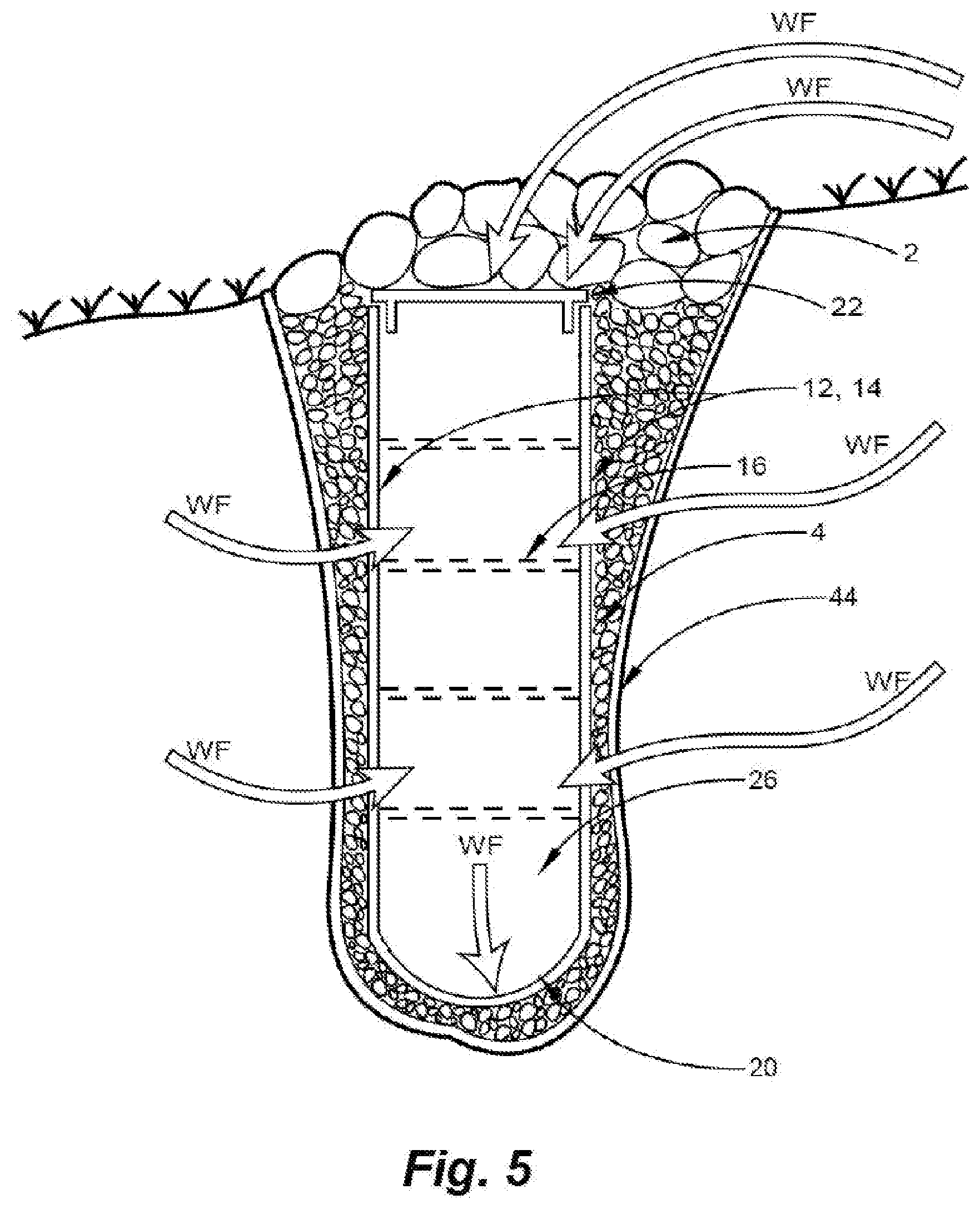 Patent US12325970 Figure 5 – Drain assembly for use in an outdoor setting