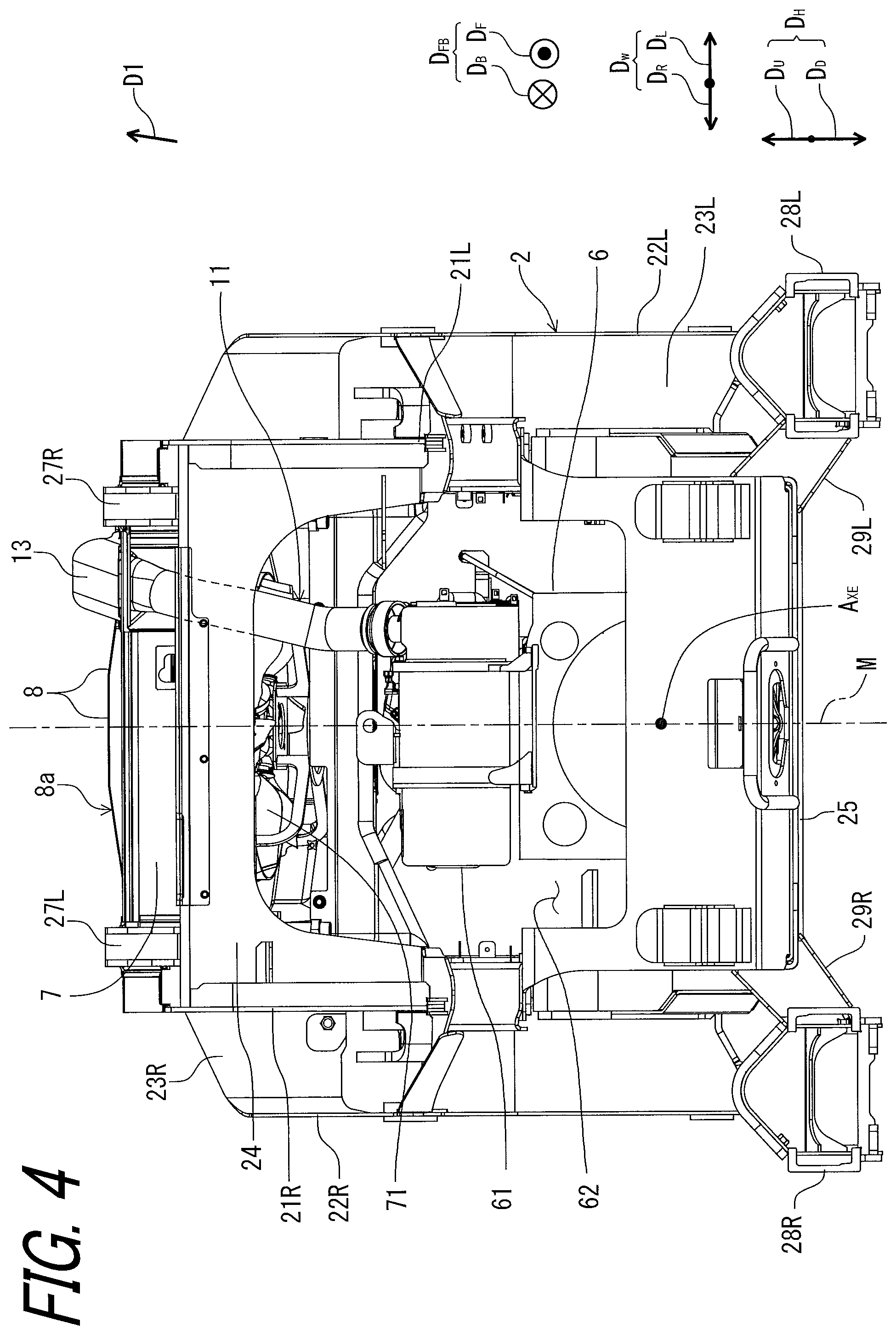 Patent US12325973 Figure 4 – Work vehicle