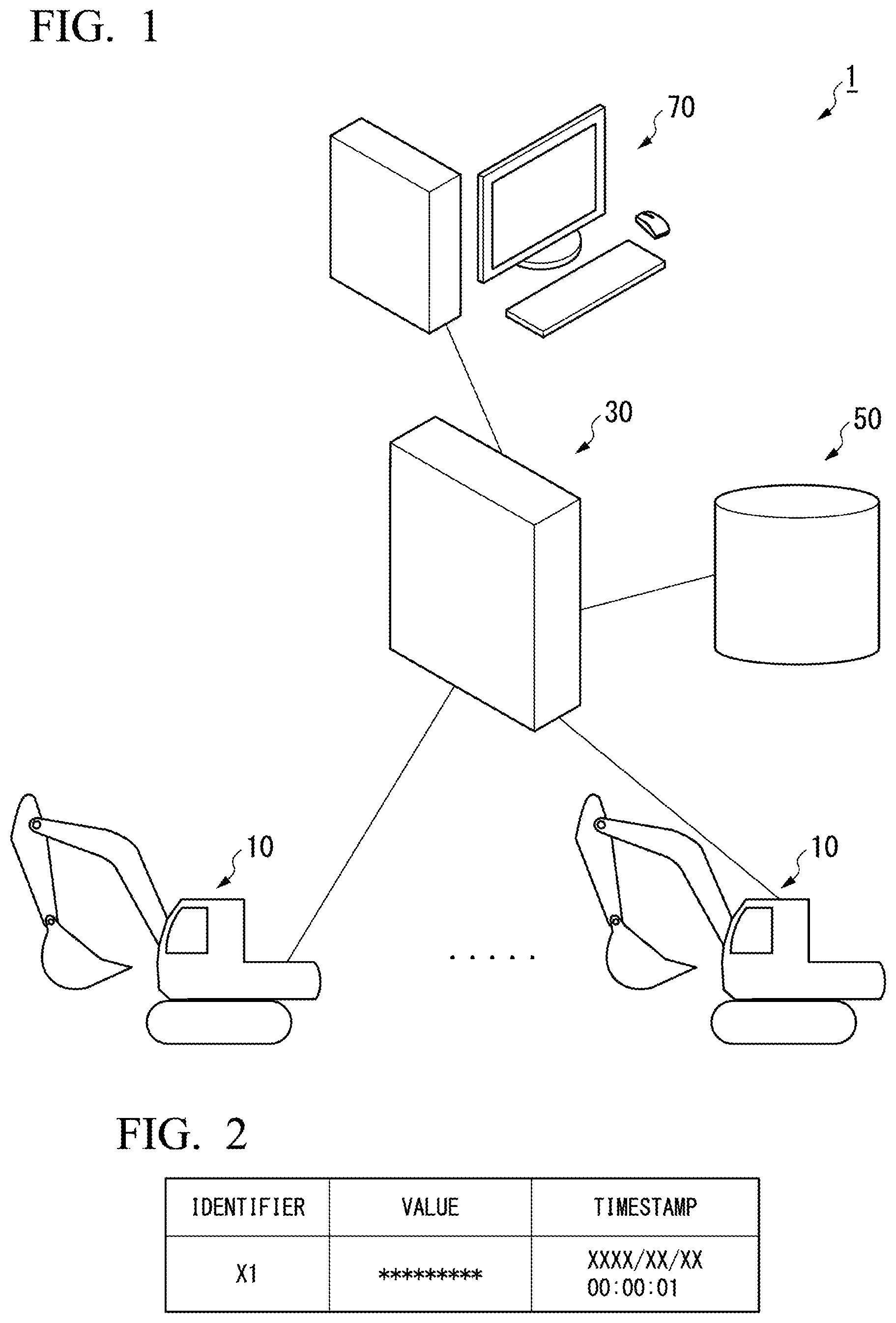 Patent US12325975 Figure 1 – Data transmission system, work machine, and data transmission method for work machine
