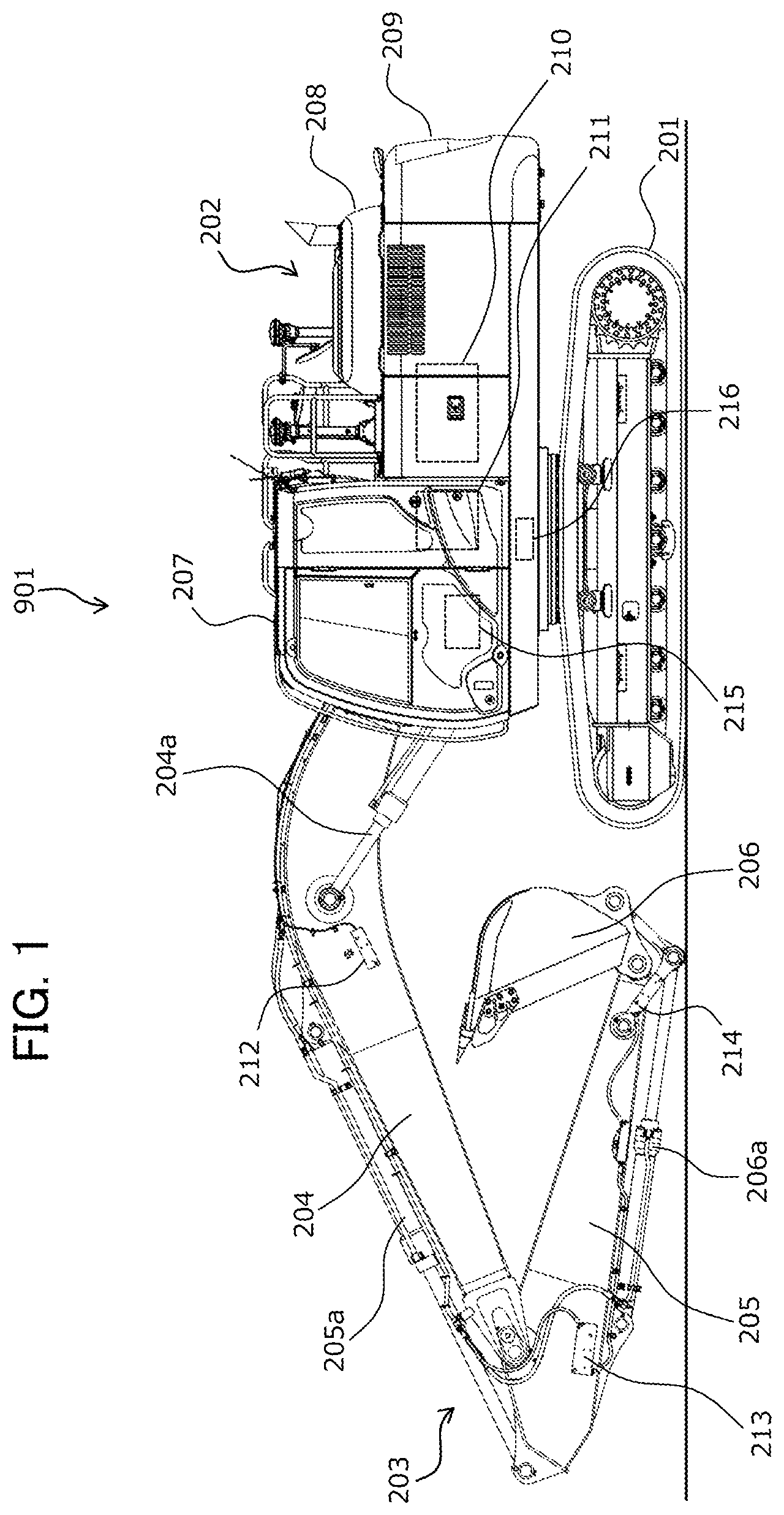 Patent US12325978 Figure 1 – Work machine