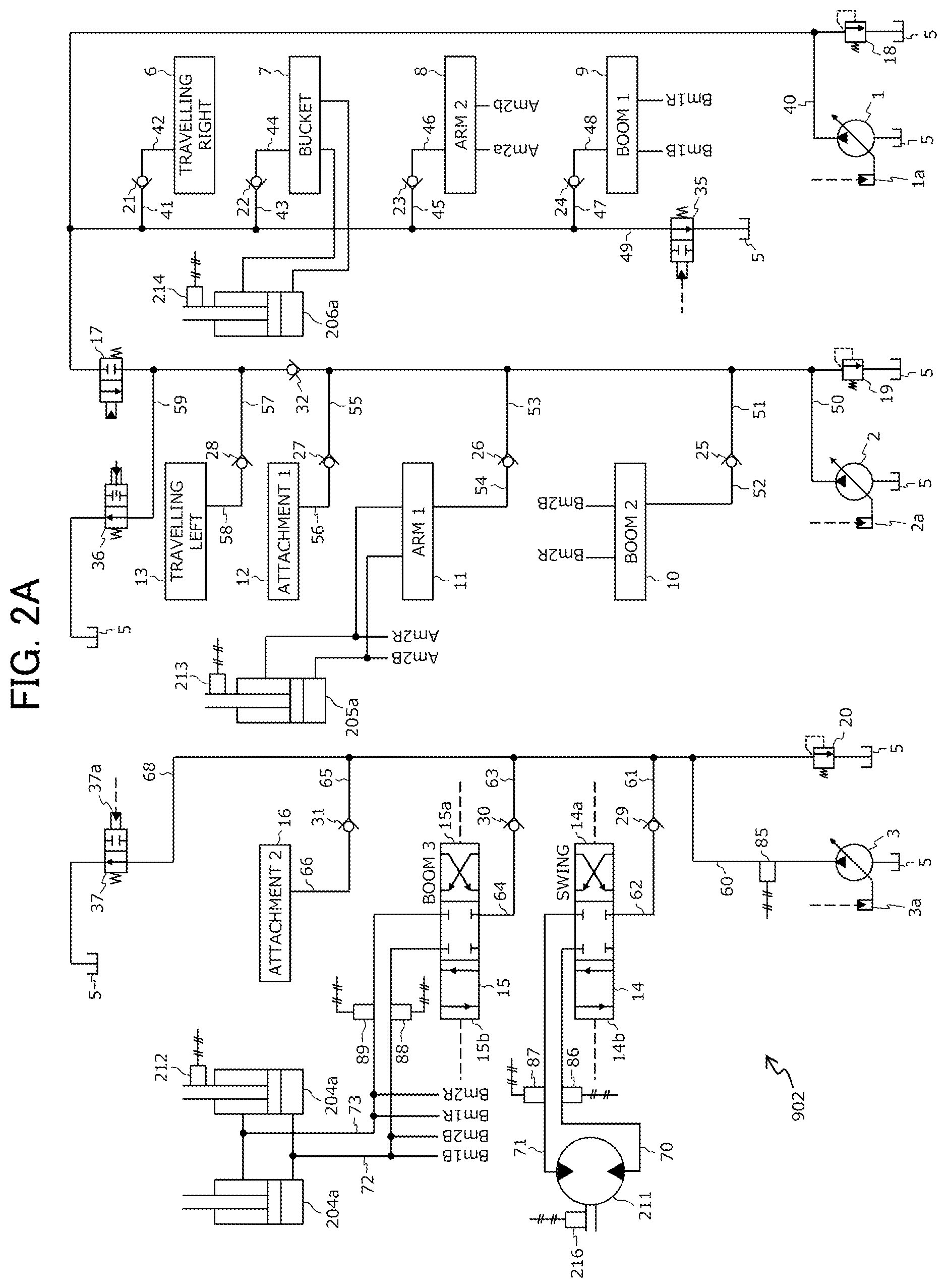 Patent US12325978 Figure 2 – Work machine