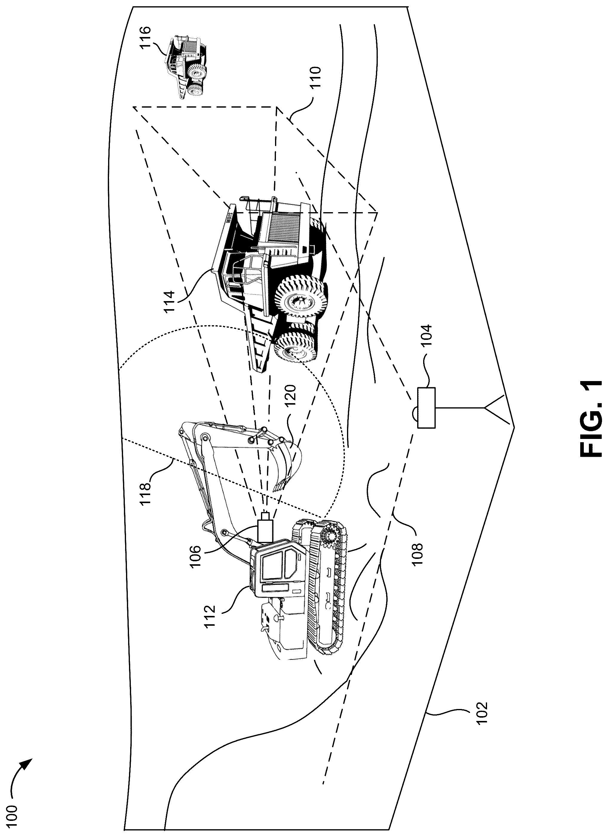 Patent US12325982 — Construction site orchestration using dynamic computer vision — Figure 1
