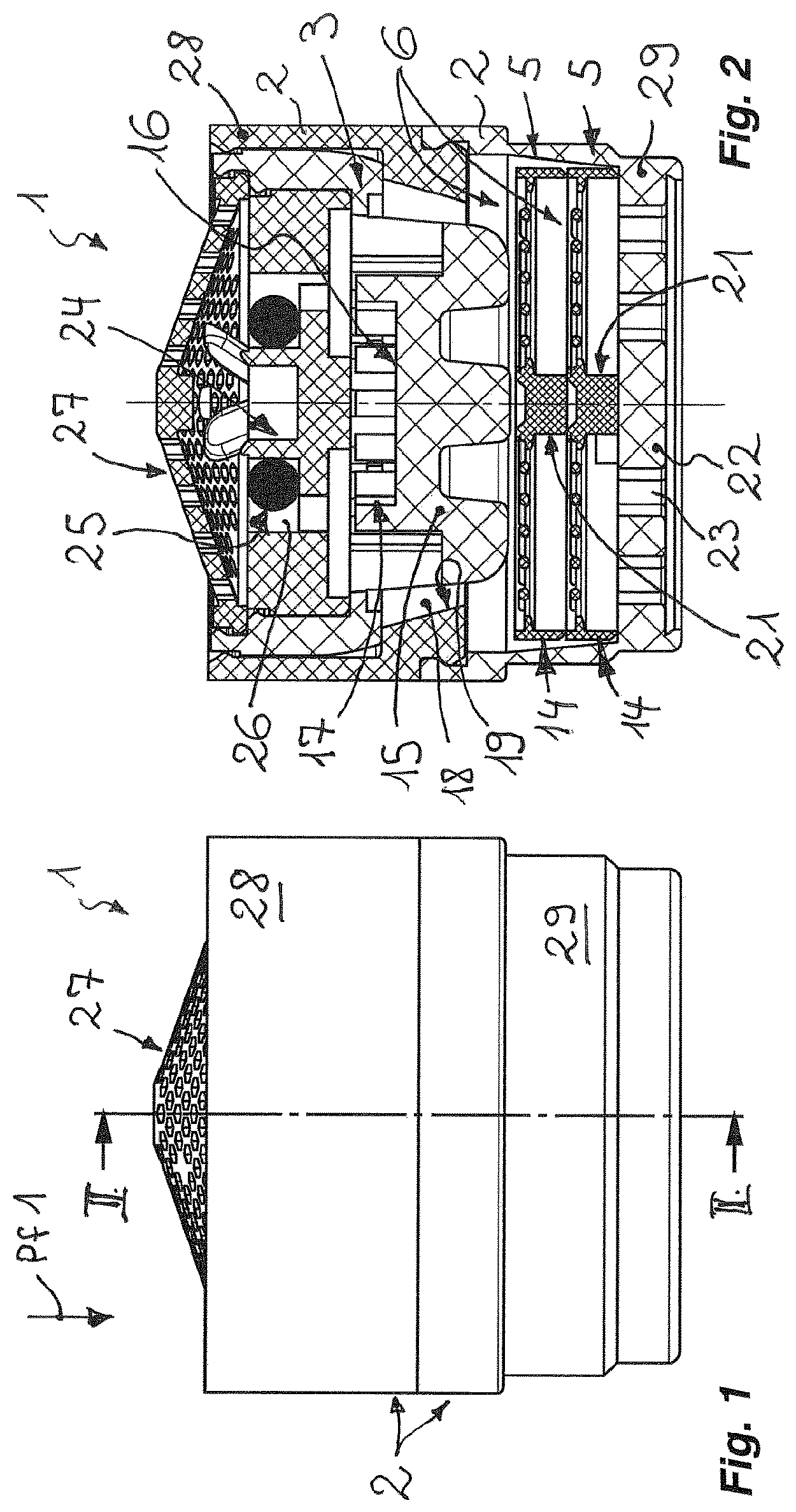 Patent US12325988 Figure 1 – Aerator