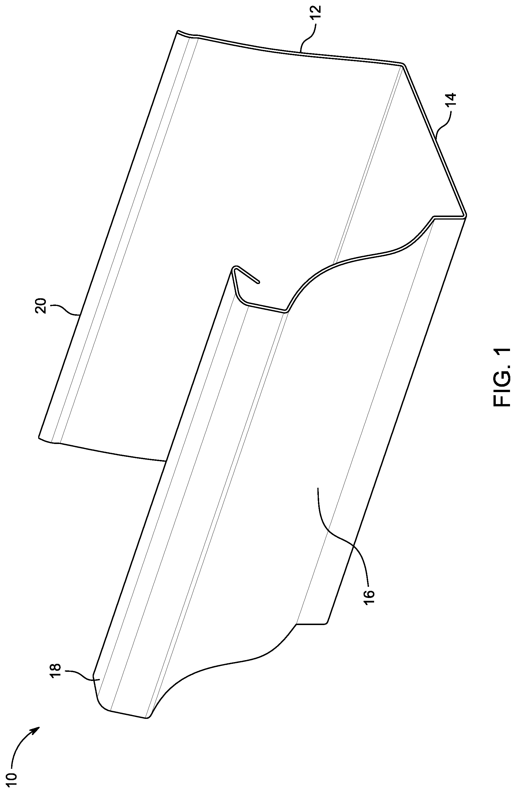 Patent US12325998 Figure 1 – Systems and methods for modular platform for gutter guard systems with interchangeable components