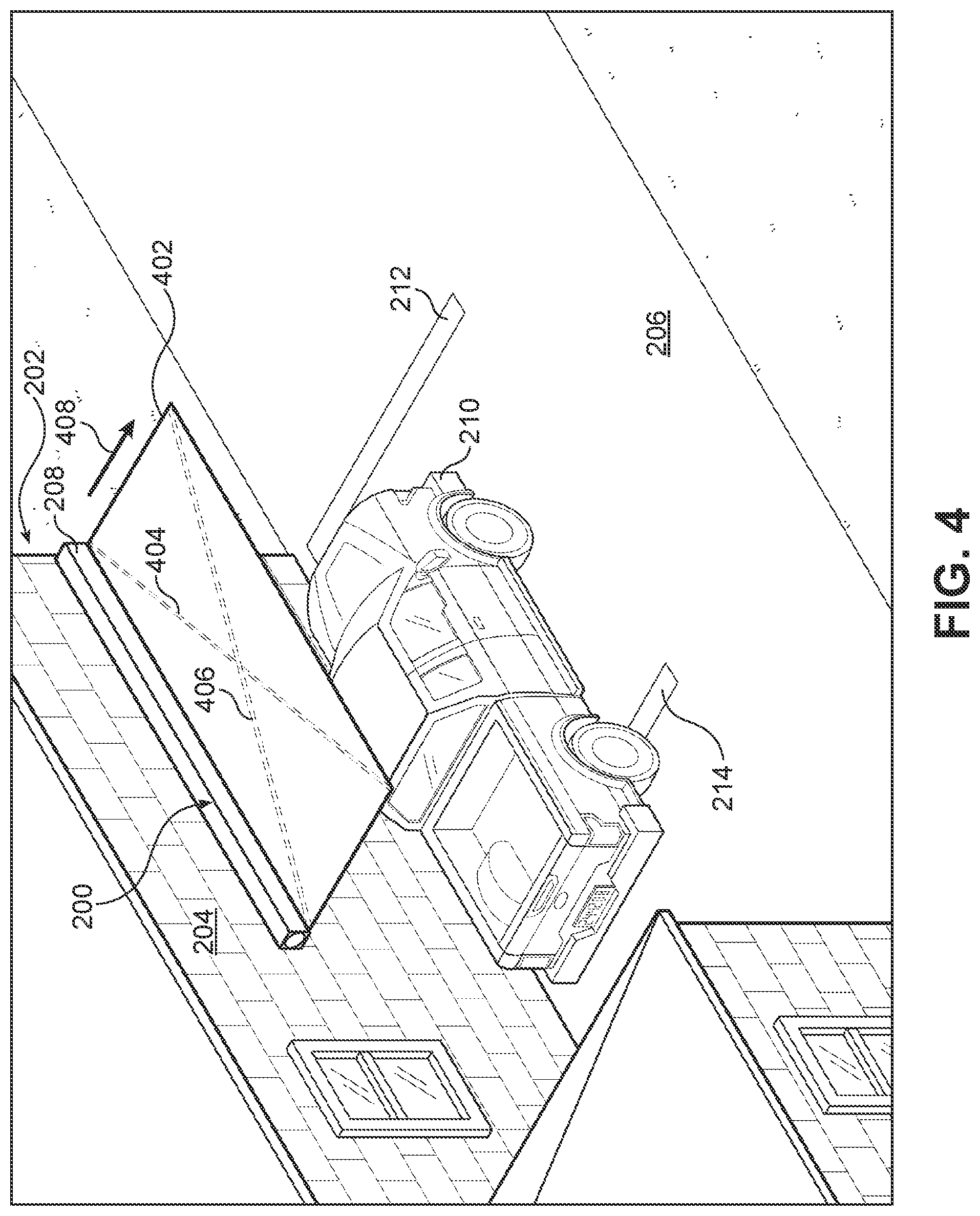 Patent US12325999 Figure 4 – Deployable awning for protection from storm damage