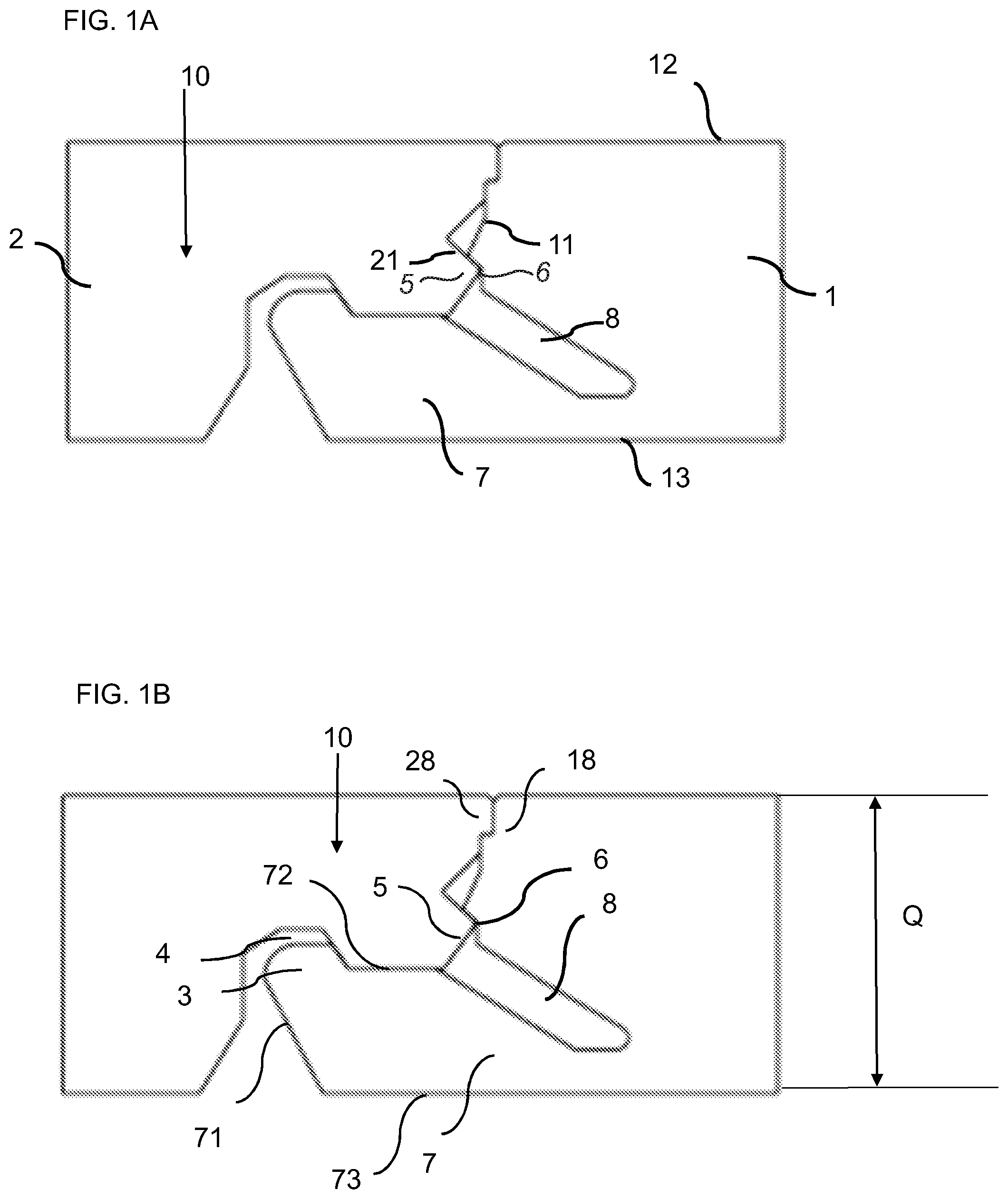 Patent US12326001 Figure 1 – Panel with locking device
