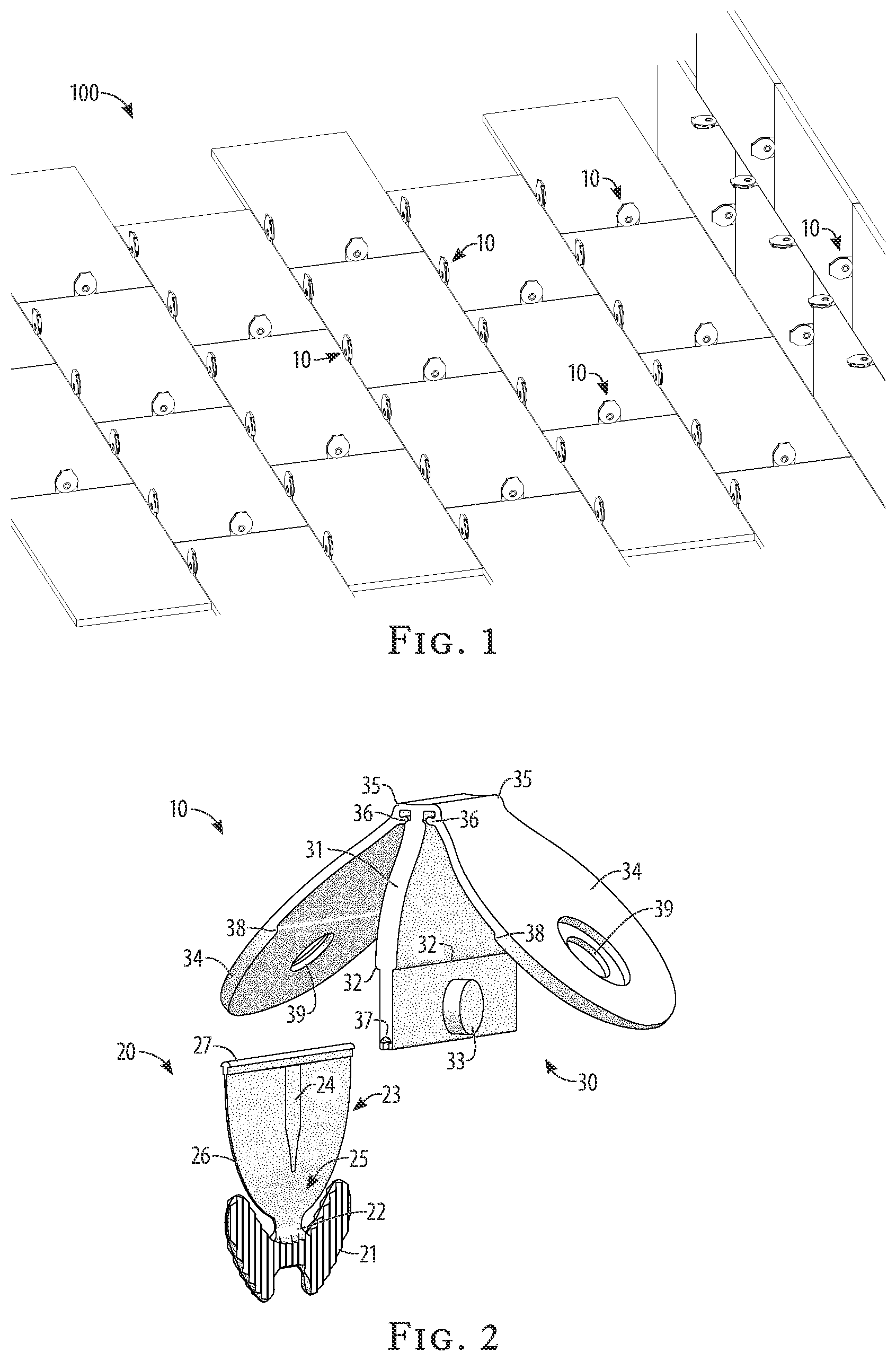 Patent US12326004 Figure 1 – Tile-setting snap-clip lippage control