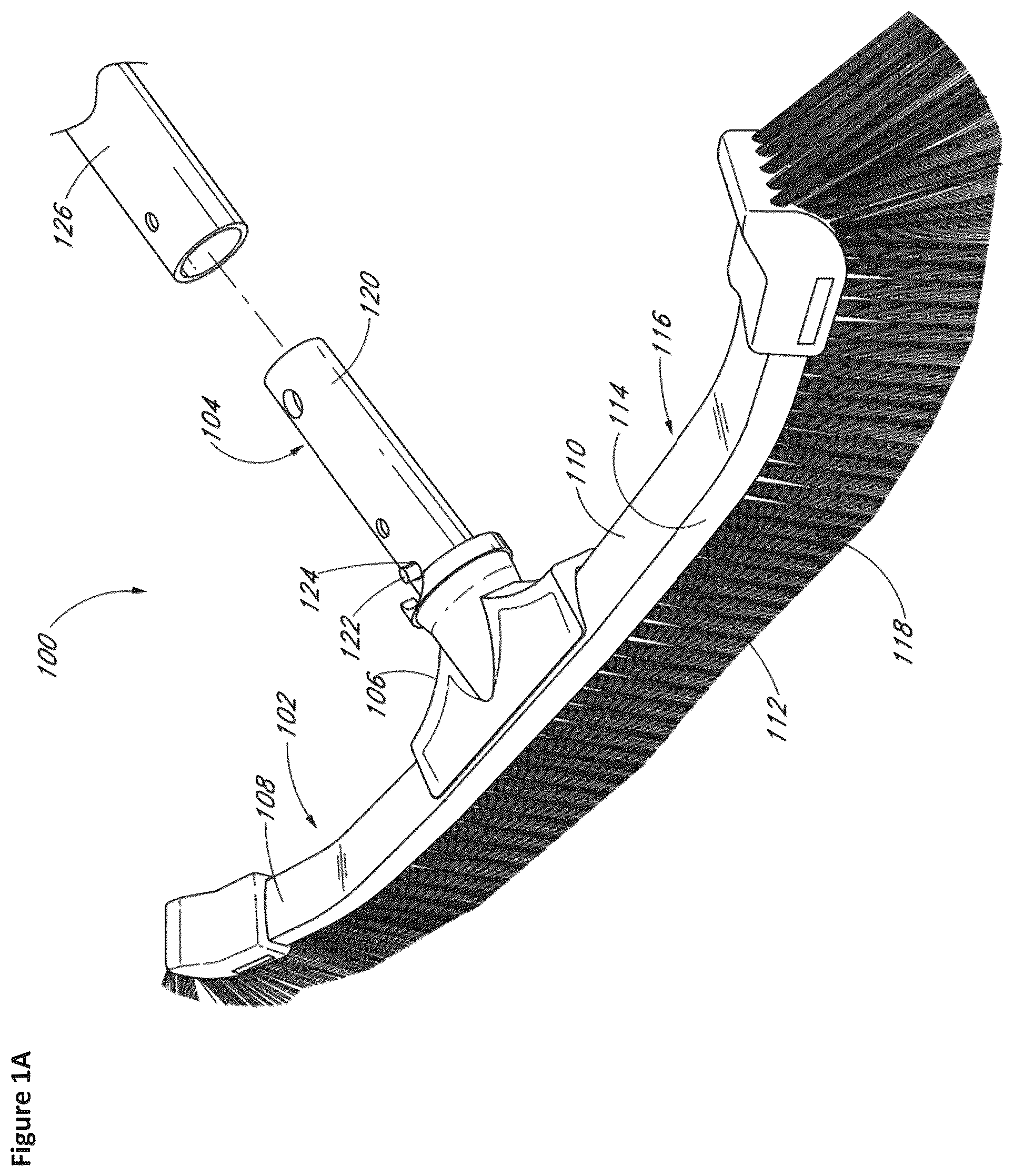 Patent US12326010 Figure 1 – Adjustable pool cleaning tool