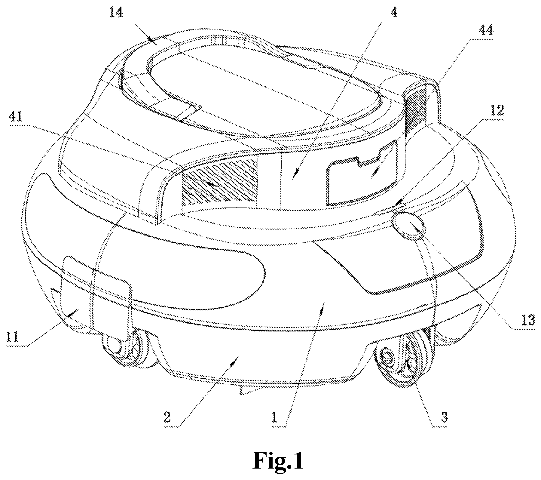 Patent US12326012 Figure 1 – Swimming pool cleaner