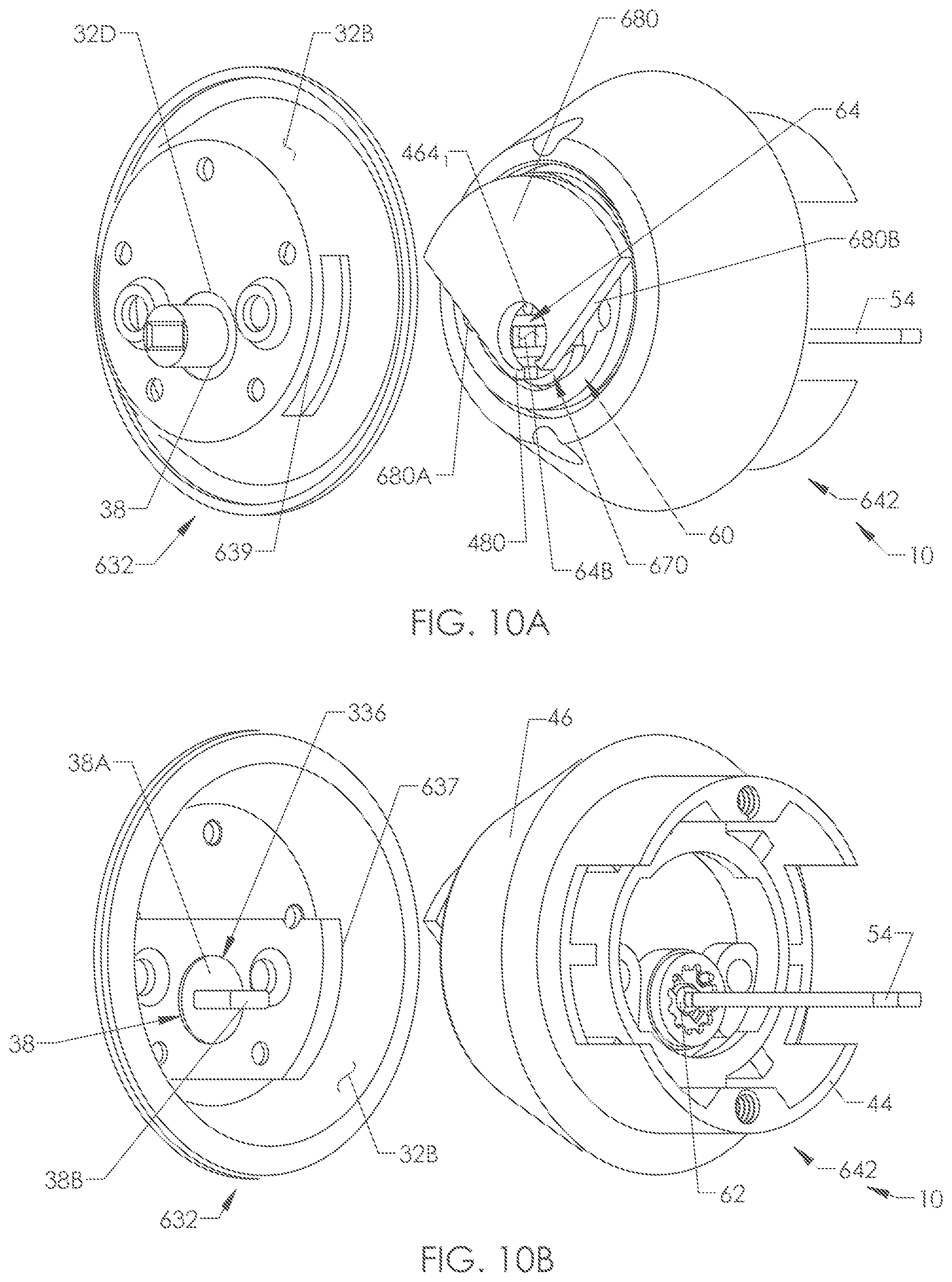 Patent US12326015 Figure 16 – Deadbolt assembly for simultaneously securing co-mounted doors together and actuating at least one deadbolt