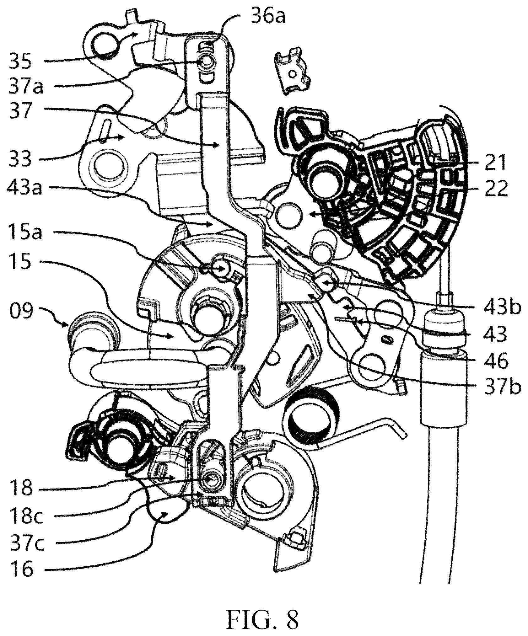 Patent US12326016 Figure 7 – Lock mechanism with ice breaking mechanism