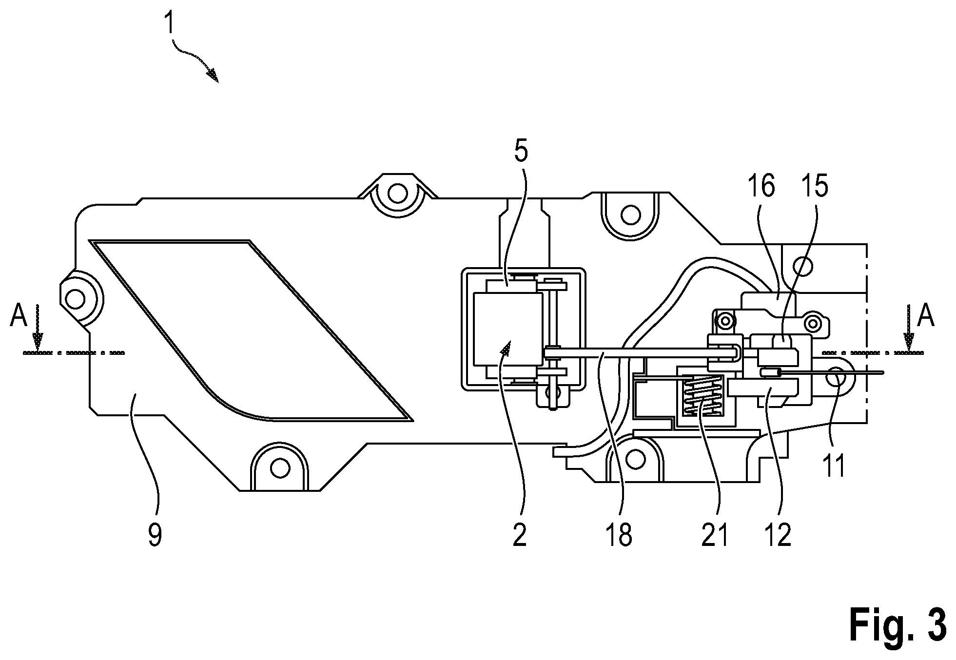Patent US12326018 Figure 2 – Device for unlocking a vehicle door