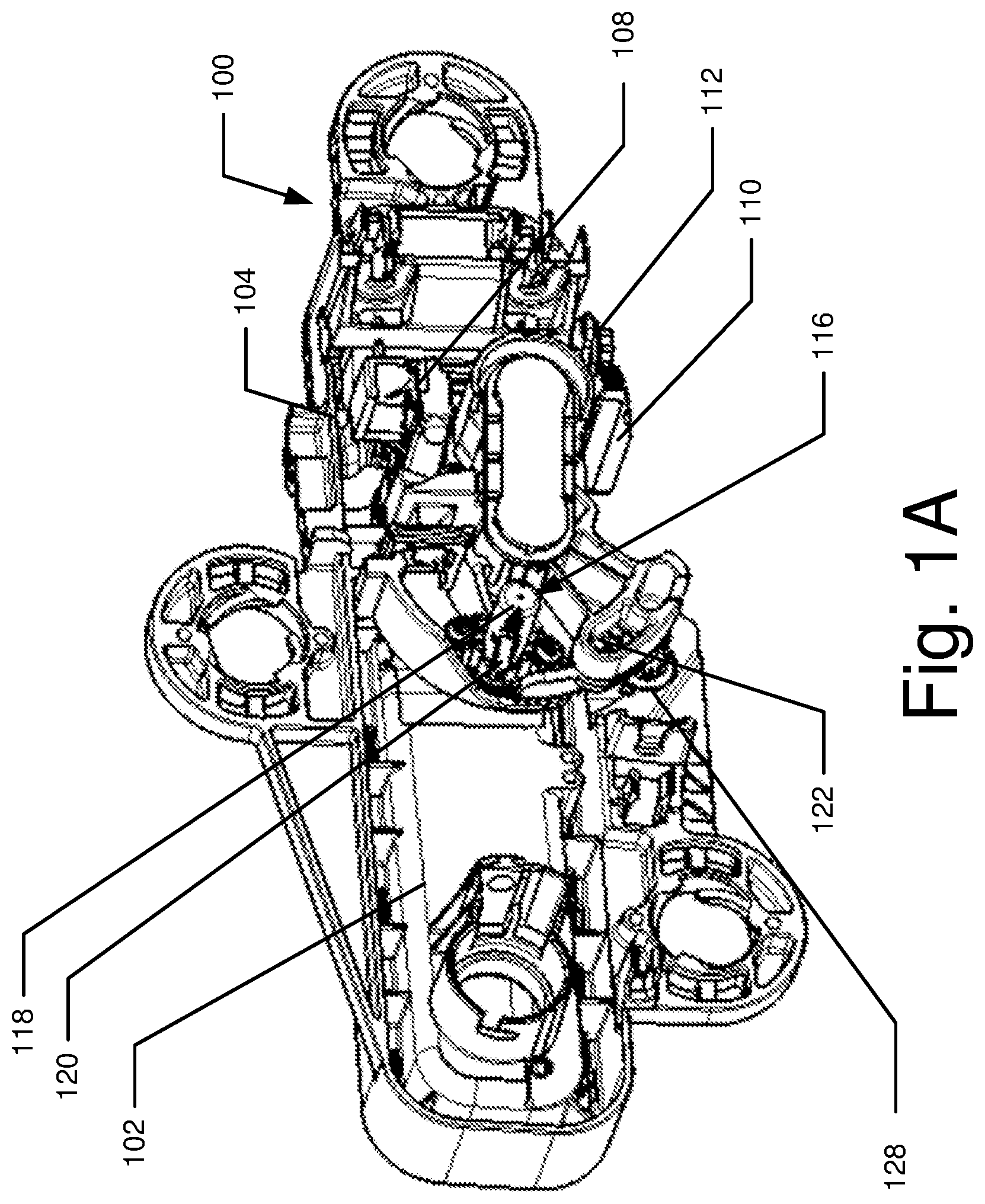 Patent US12326019 Figure 1 – Door handle assembly