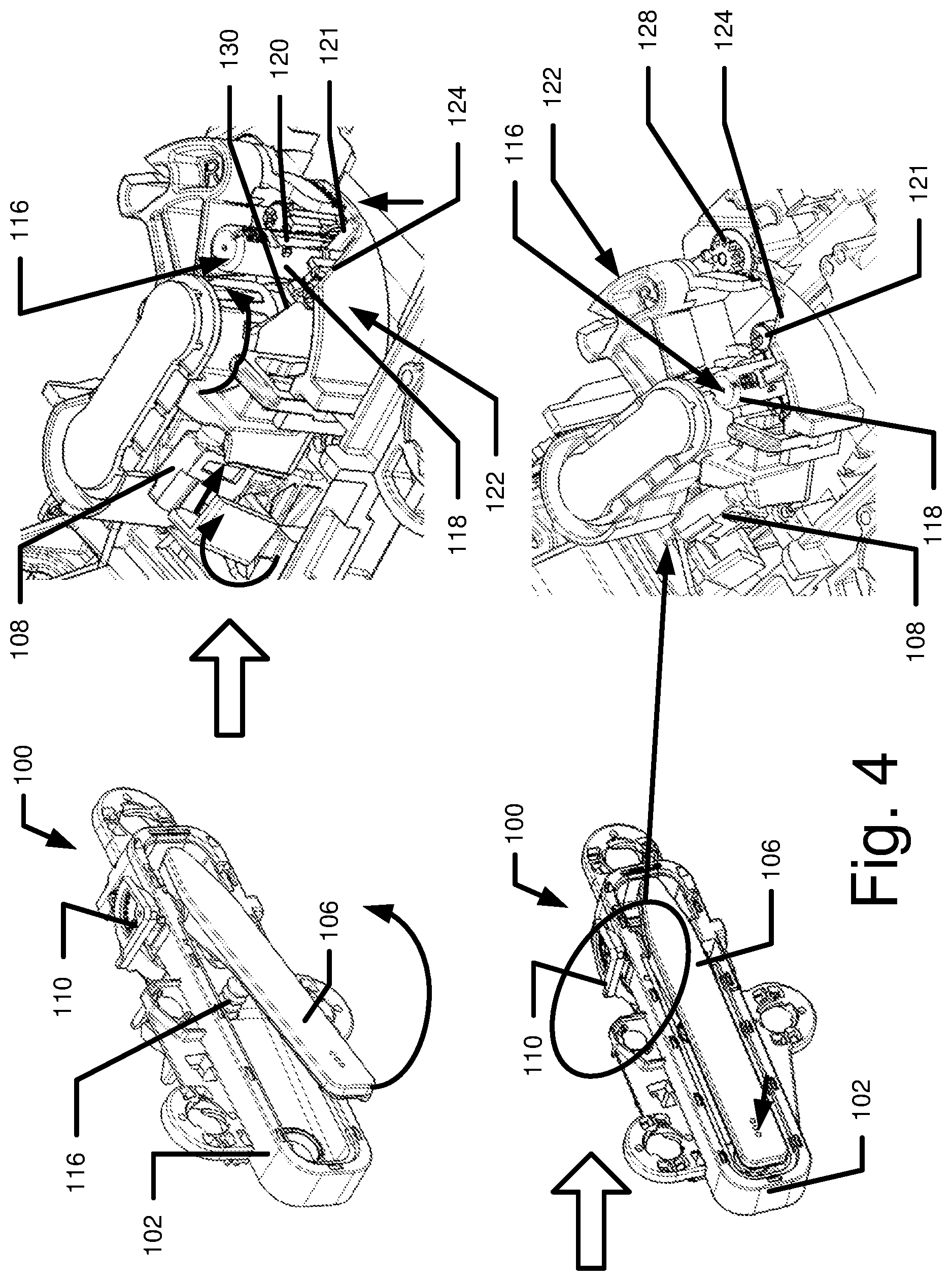 Patent US12326019 Figure 5 – Door handle assembly