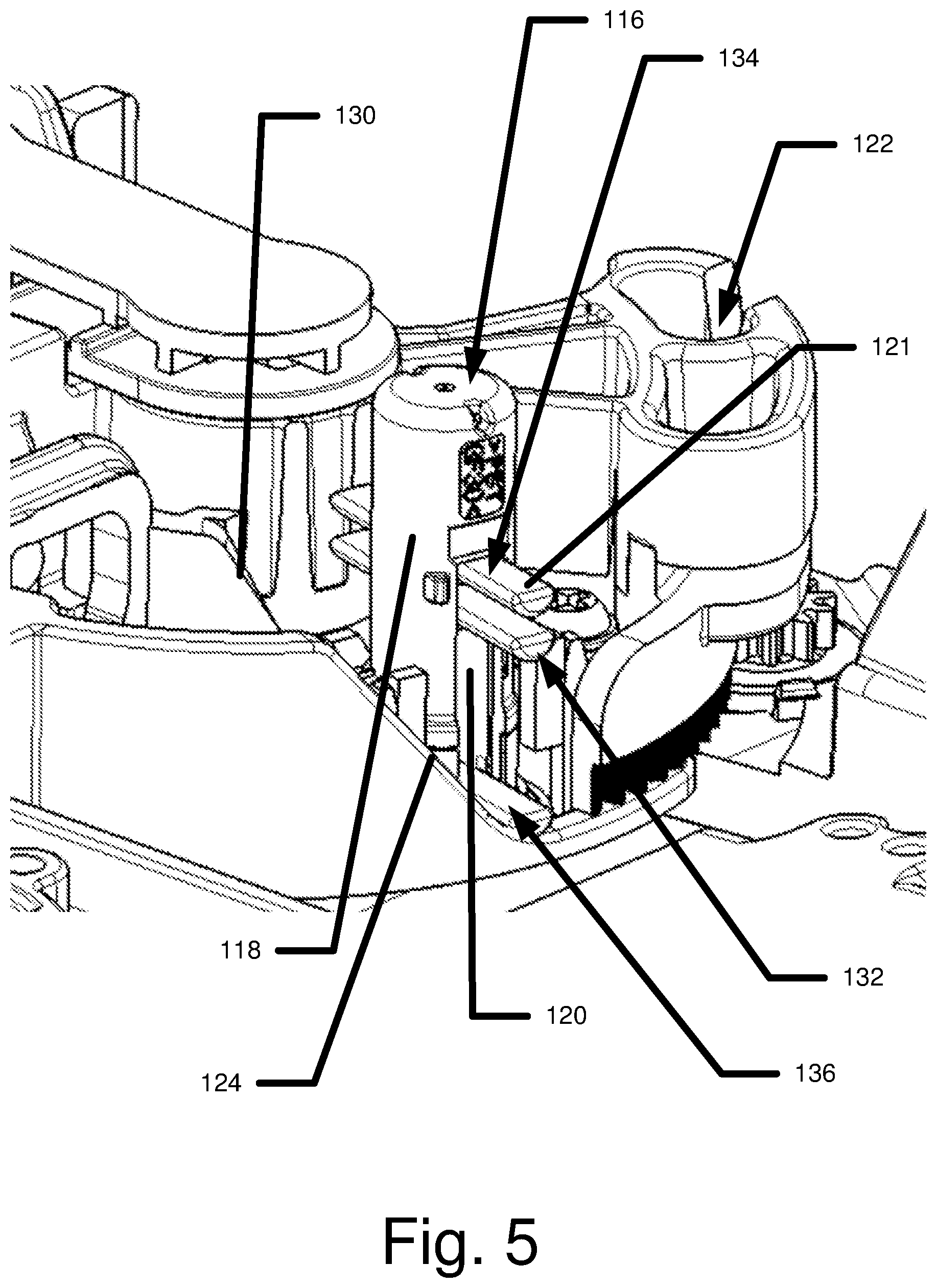 Patent US12326019 Figure 6 – Door handle assembly