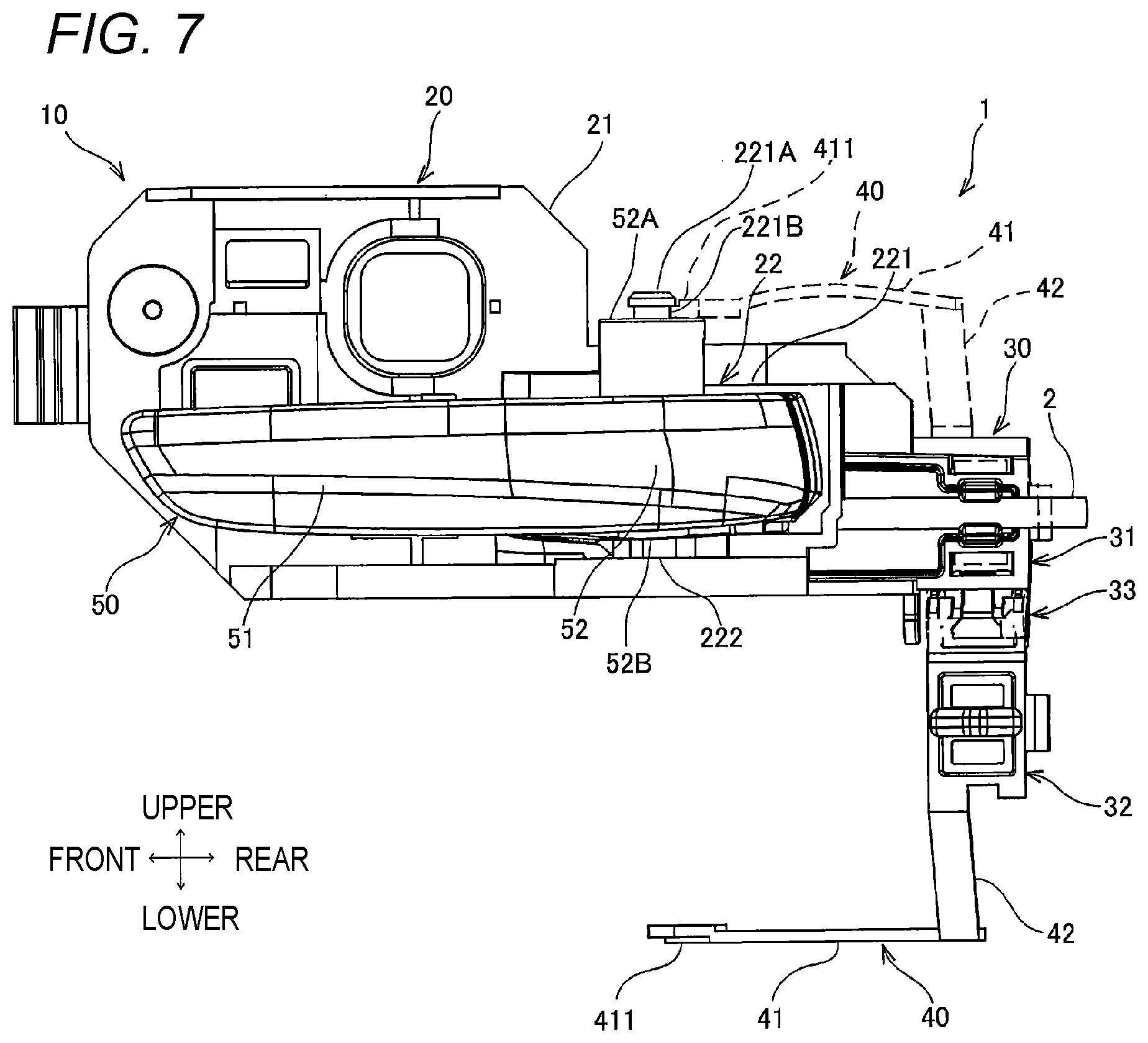 Patent US12326020 Figure 4 – Inside handle device