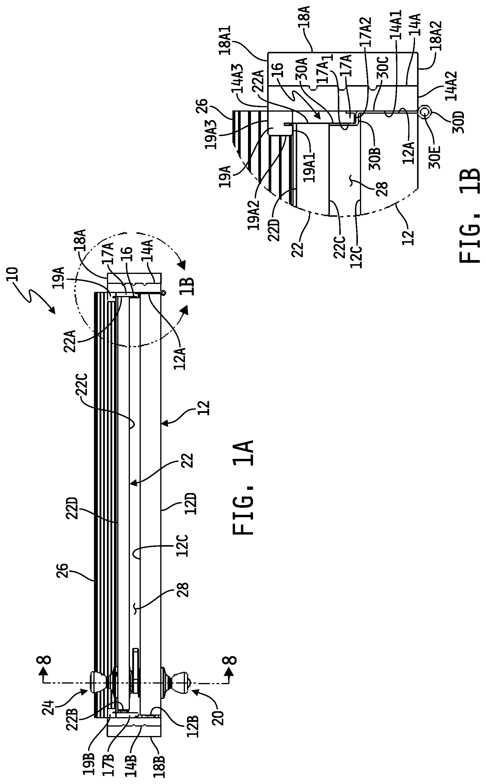 Patent US12326022 — Door assembly for selectively interlocking opposing doors — Figure 1