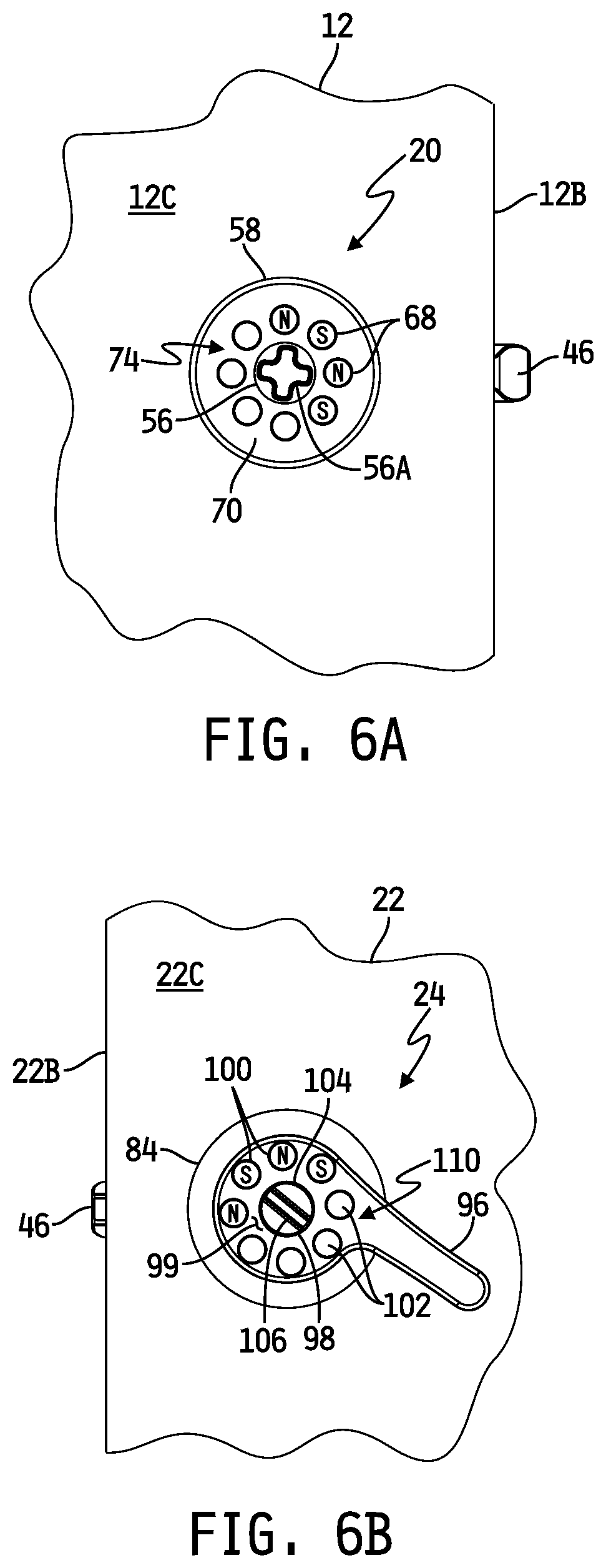 Patent US12326022 Figure 6 – Door assembly for selectively interlocking opposing doors