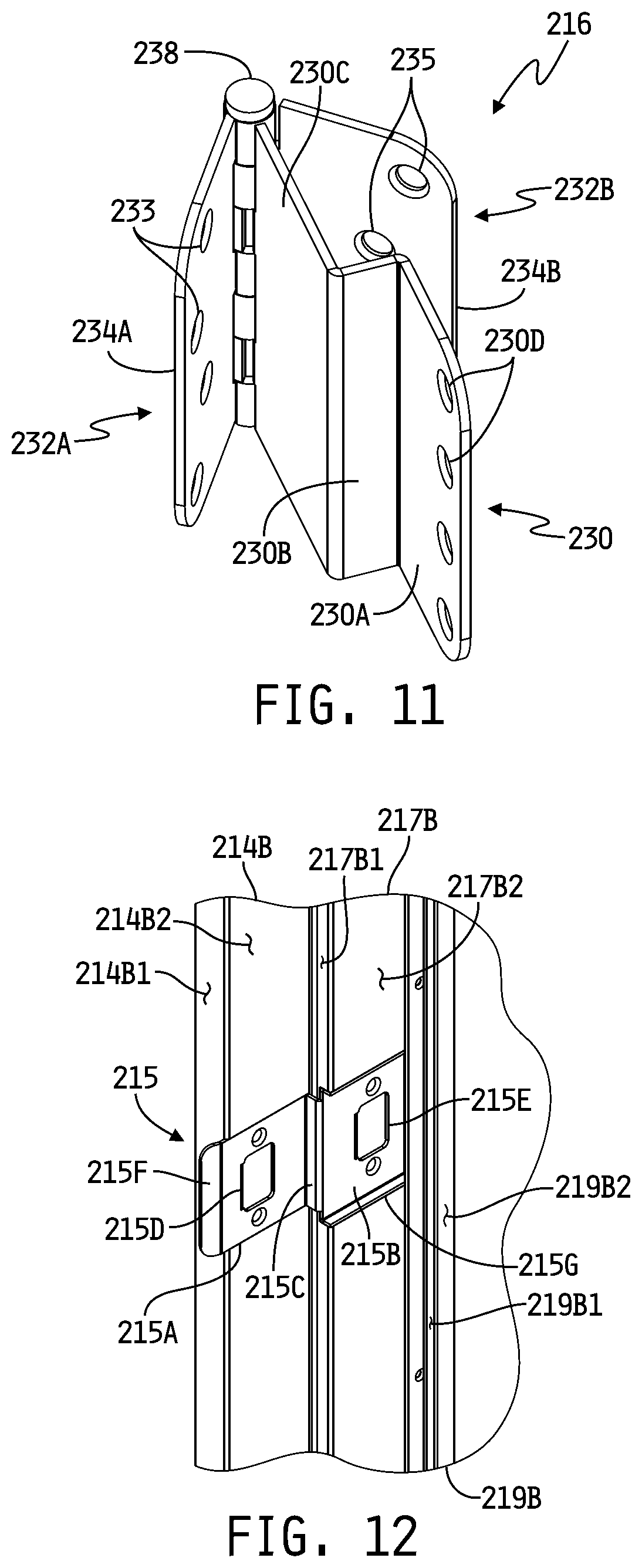 Patent US12326022 Figure 11 – Door assembly for selectively interlocking opposing doors