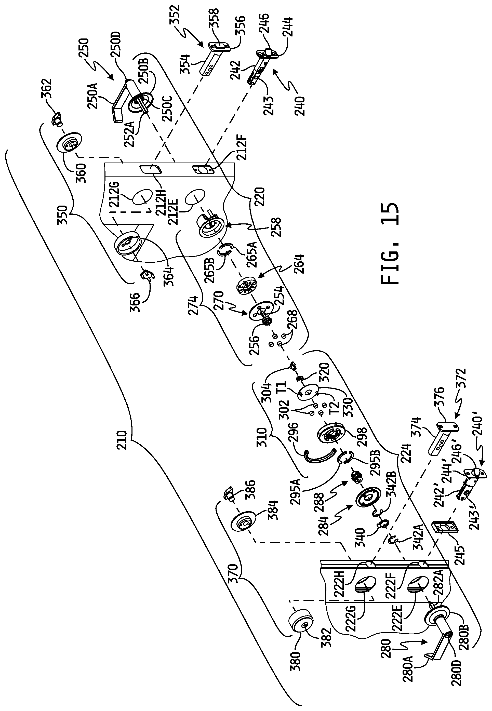 Patent US12326022 Figure 15 – Door assembly for selectively interlocking opposing doors