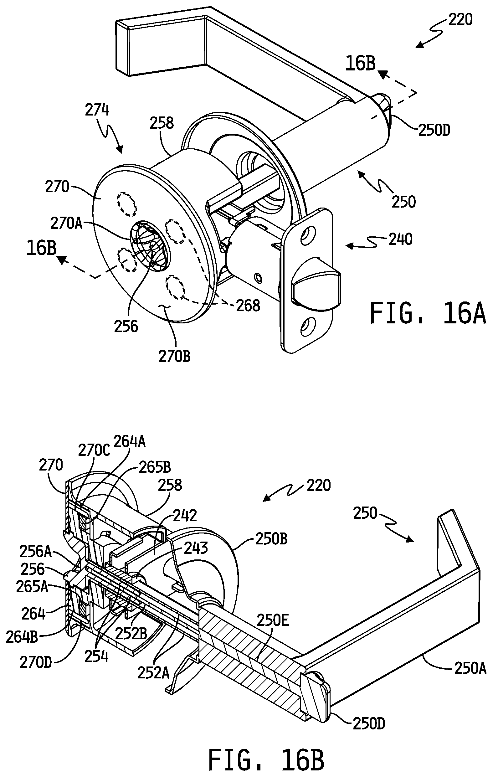 Patent US12326022 Figure 16 – Door assembly for selectively interlocking opposing doors