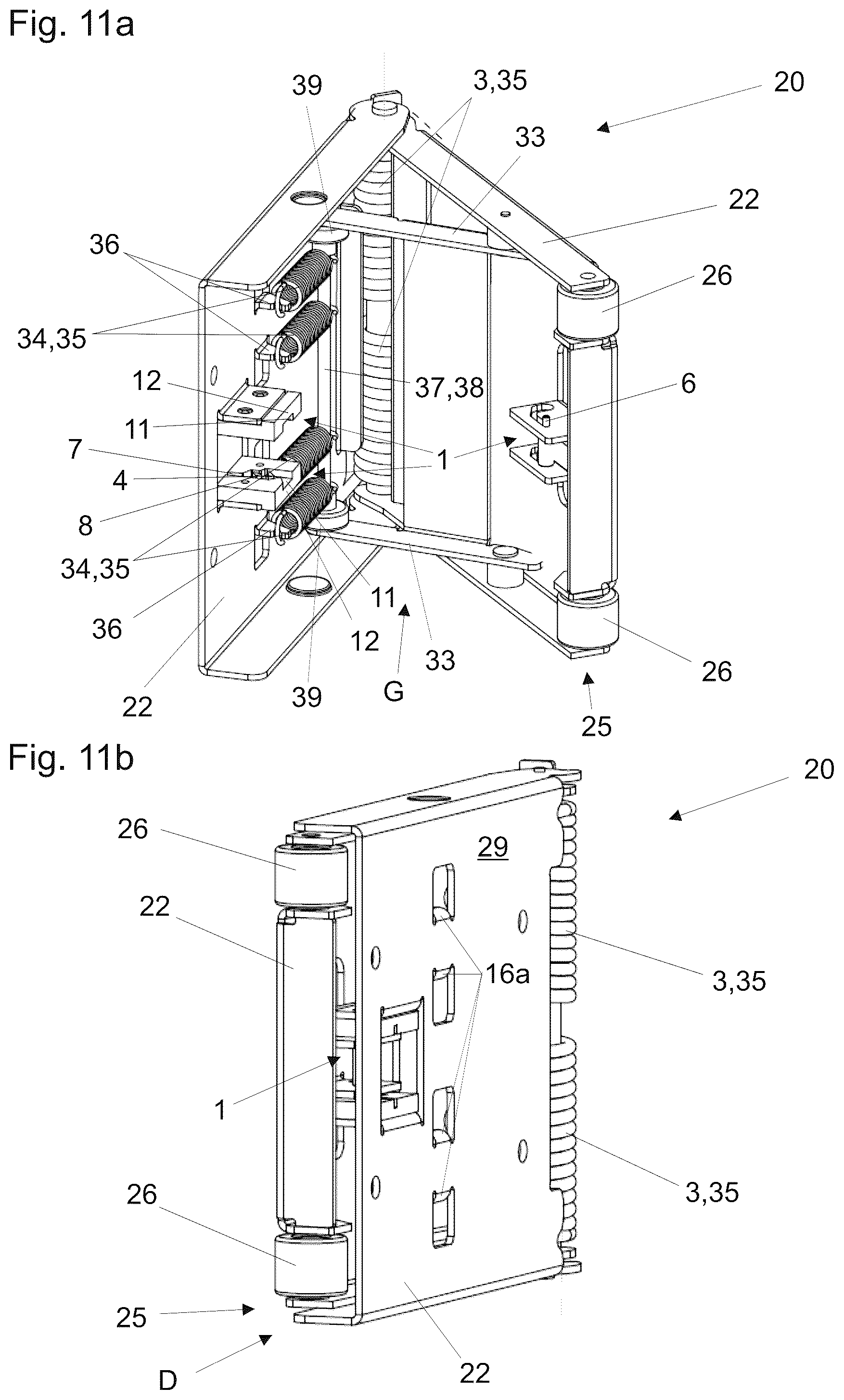 Patent US12326023 Figure 11 – Locking device for releasably locking two furniture parts that can move relative to one another