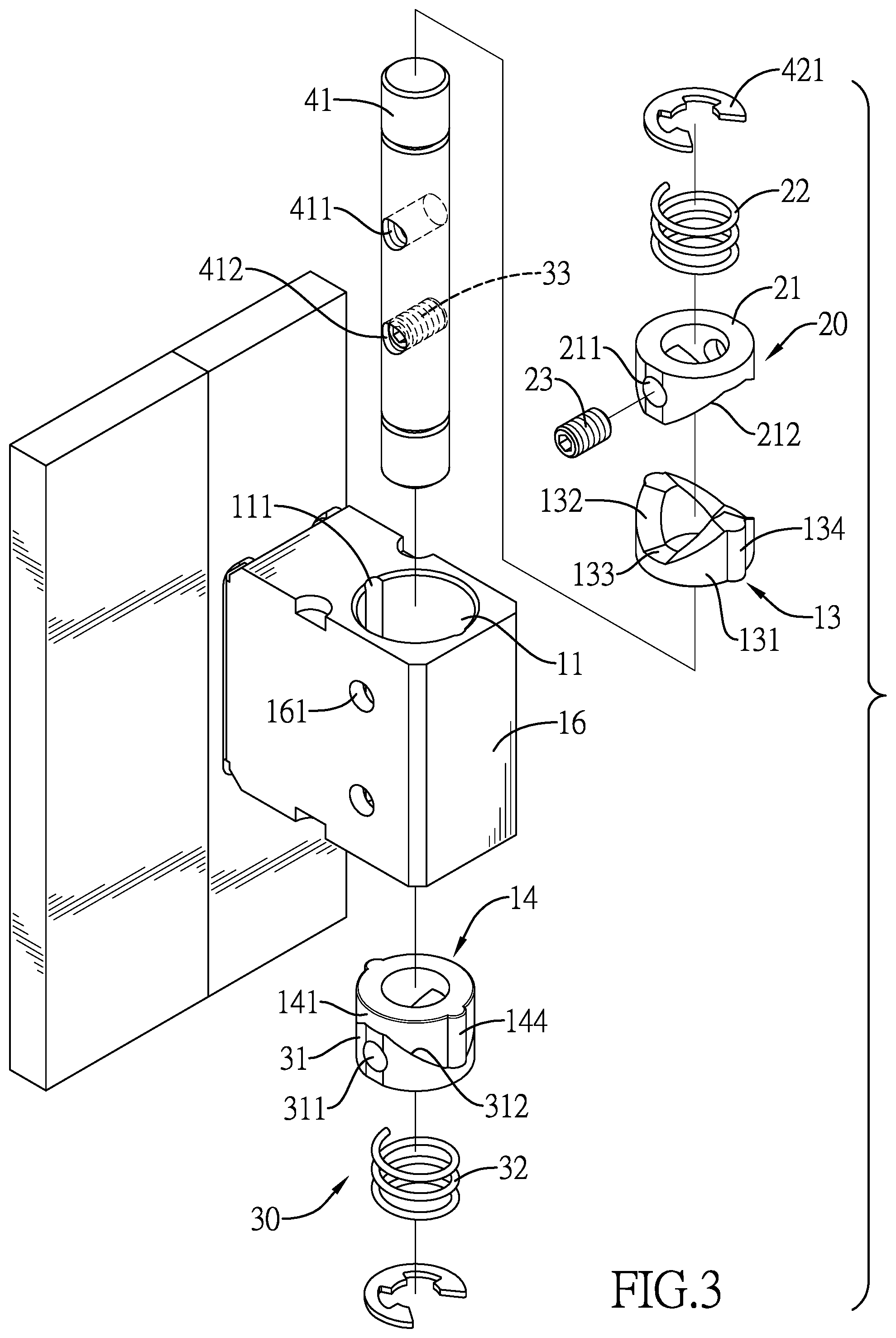 Patent US12326024 Figure 3 – Hinge mechanism