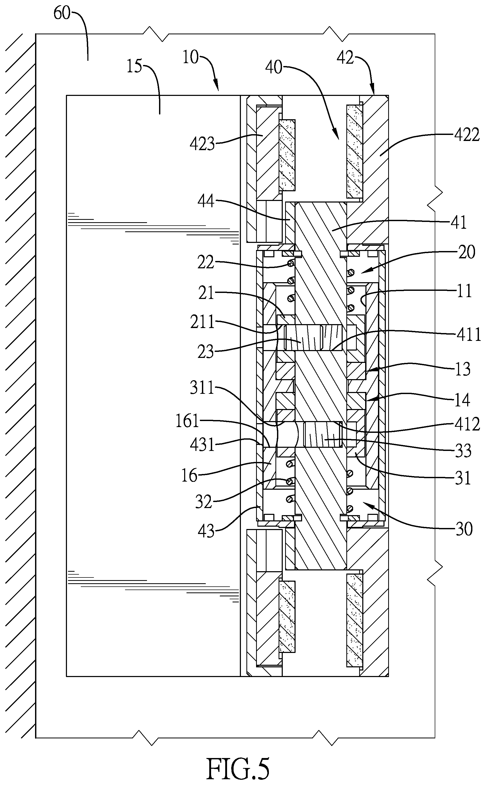 Patent US12326024 Figure 5 – Hinge mechanism