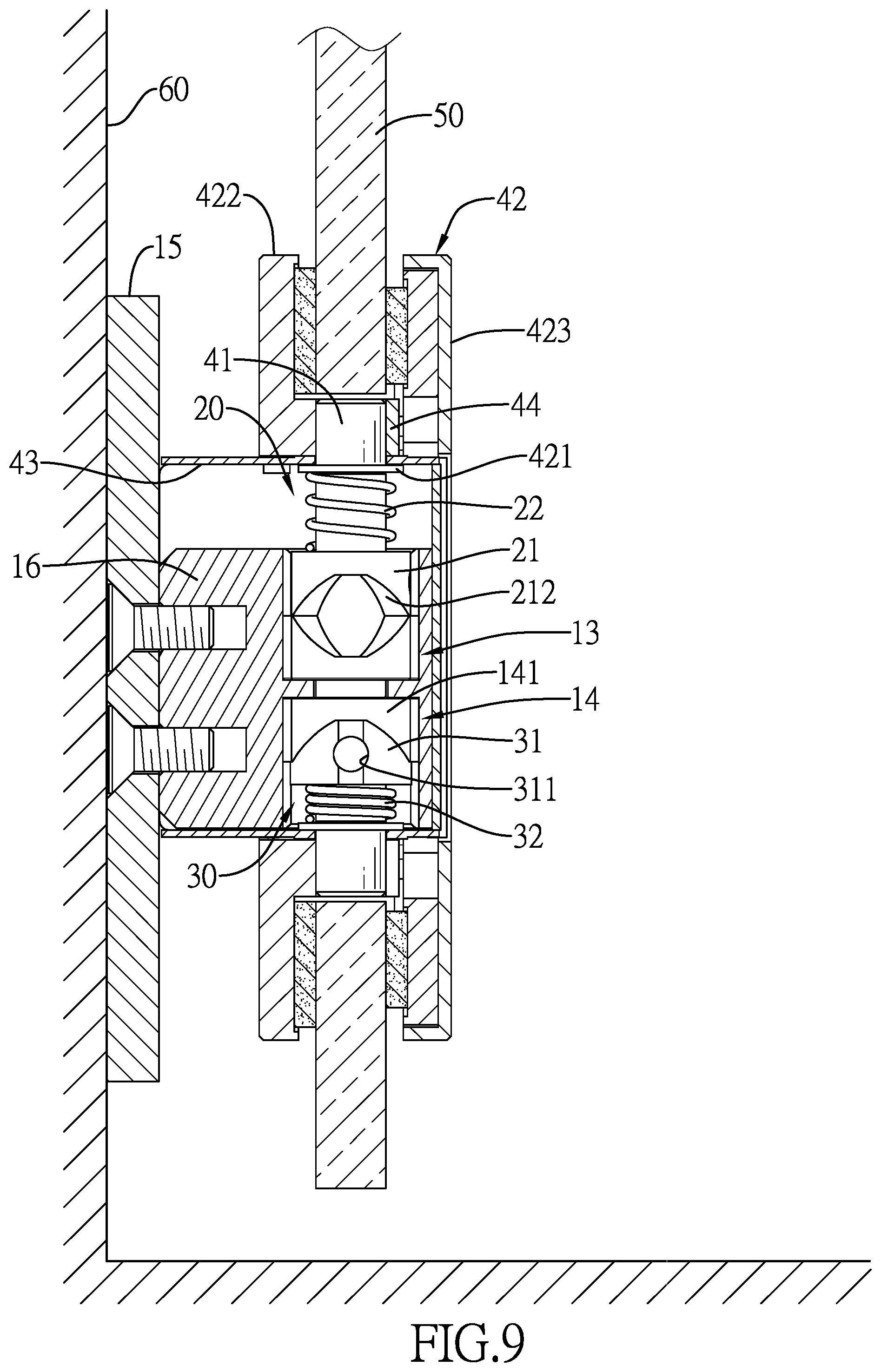 Patent US12326024 Figure 9 – Hinge mechanism