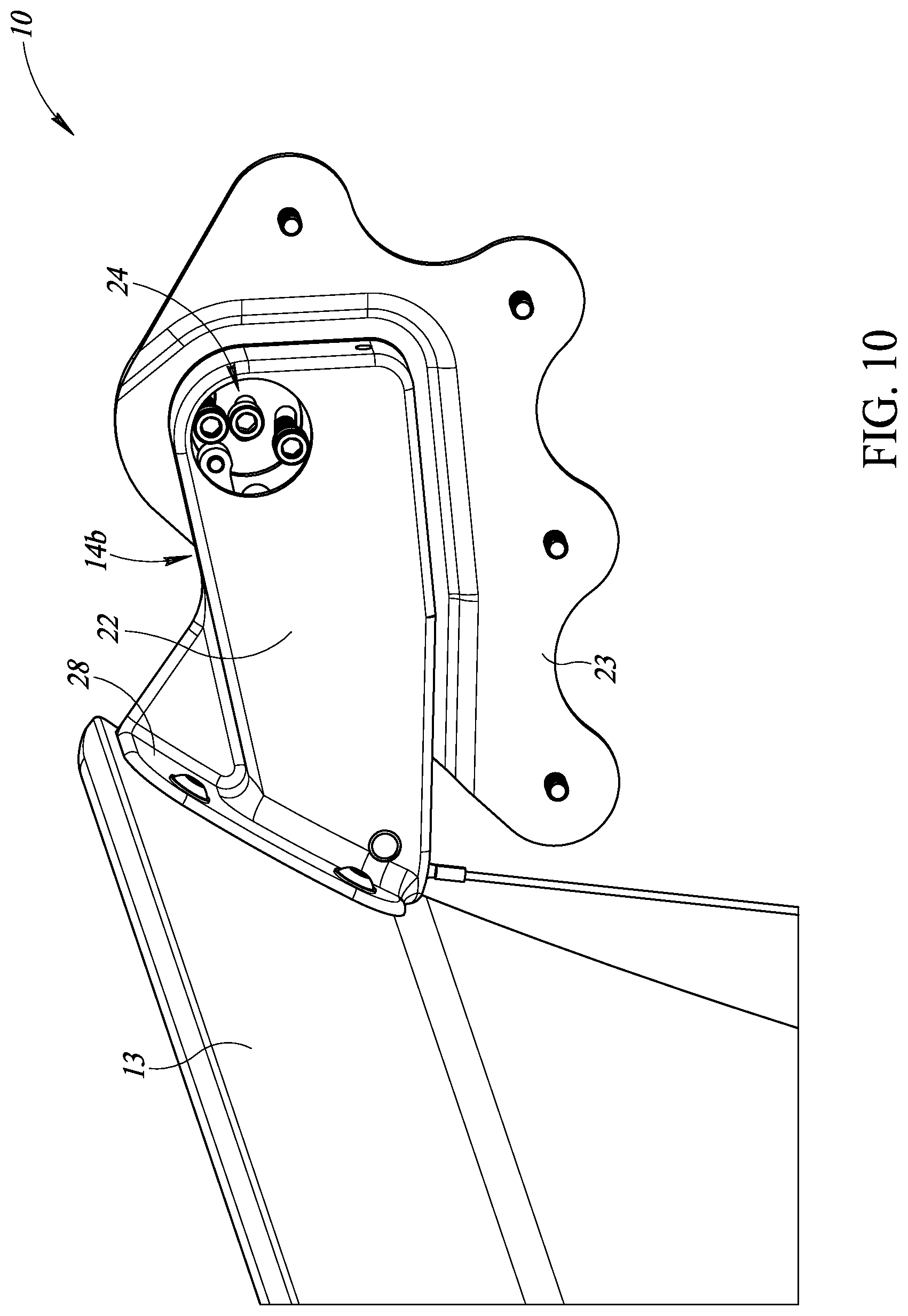 Patent US12326025 Figure 10 – Integrated stowage bin assembly