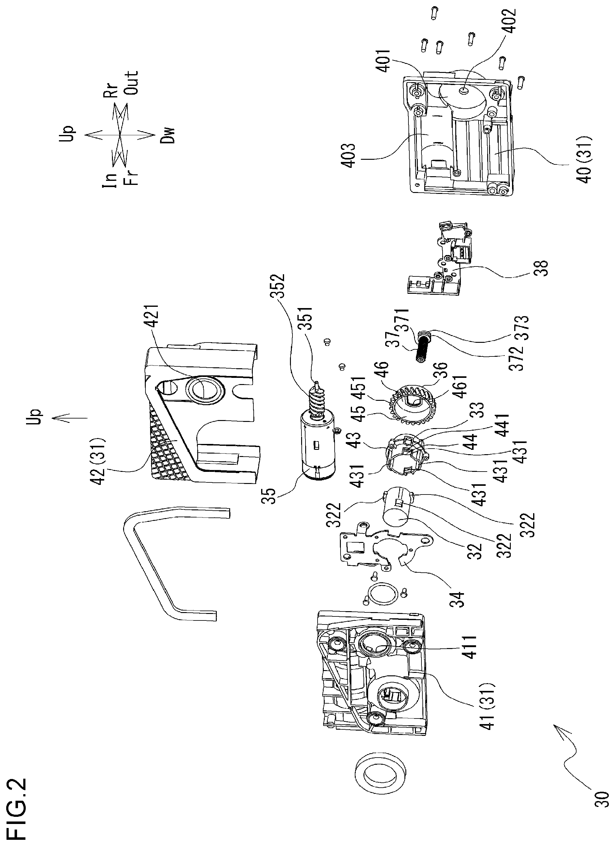 Patent US12326027 Figure 2 – Vehicle door pushing device