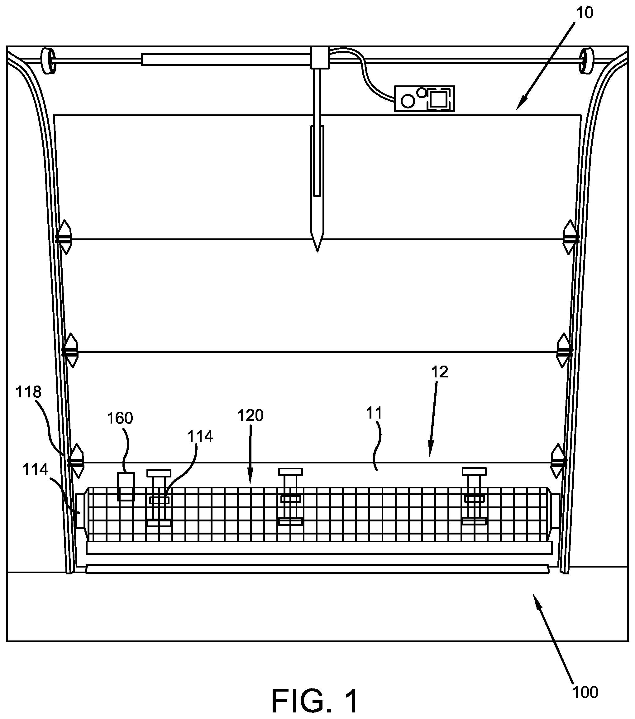 Patent US12326028 — Garage door emergency ventilation system — Figure 1