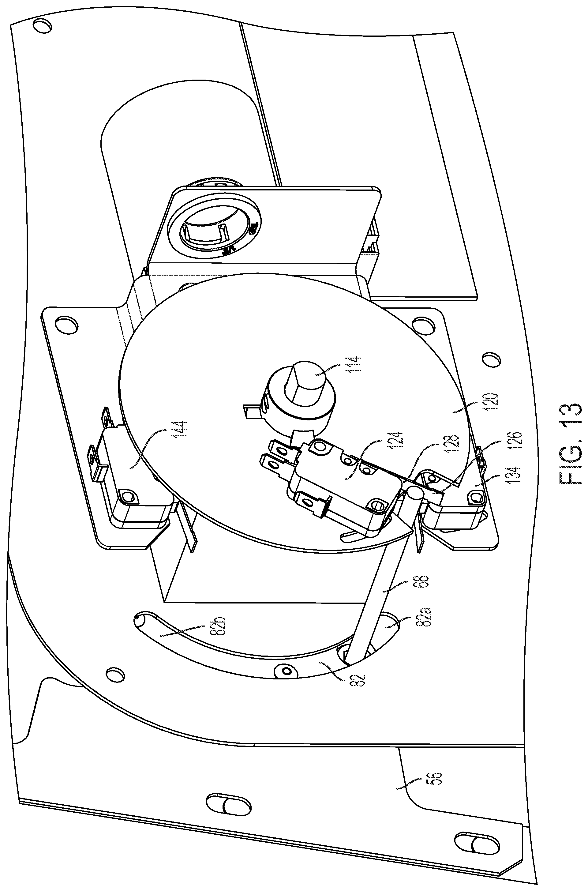 Patent US12326029 Figure 15 – Door movement system for cabinet