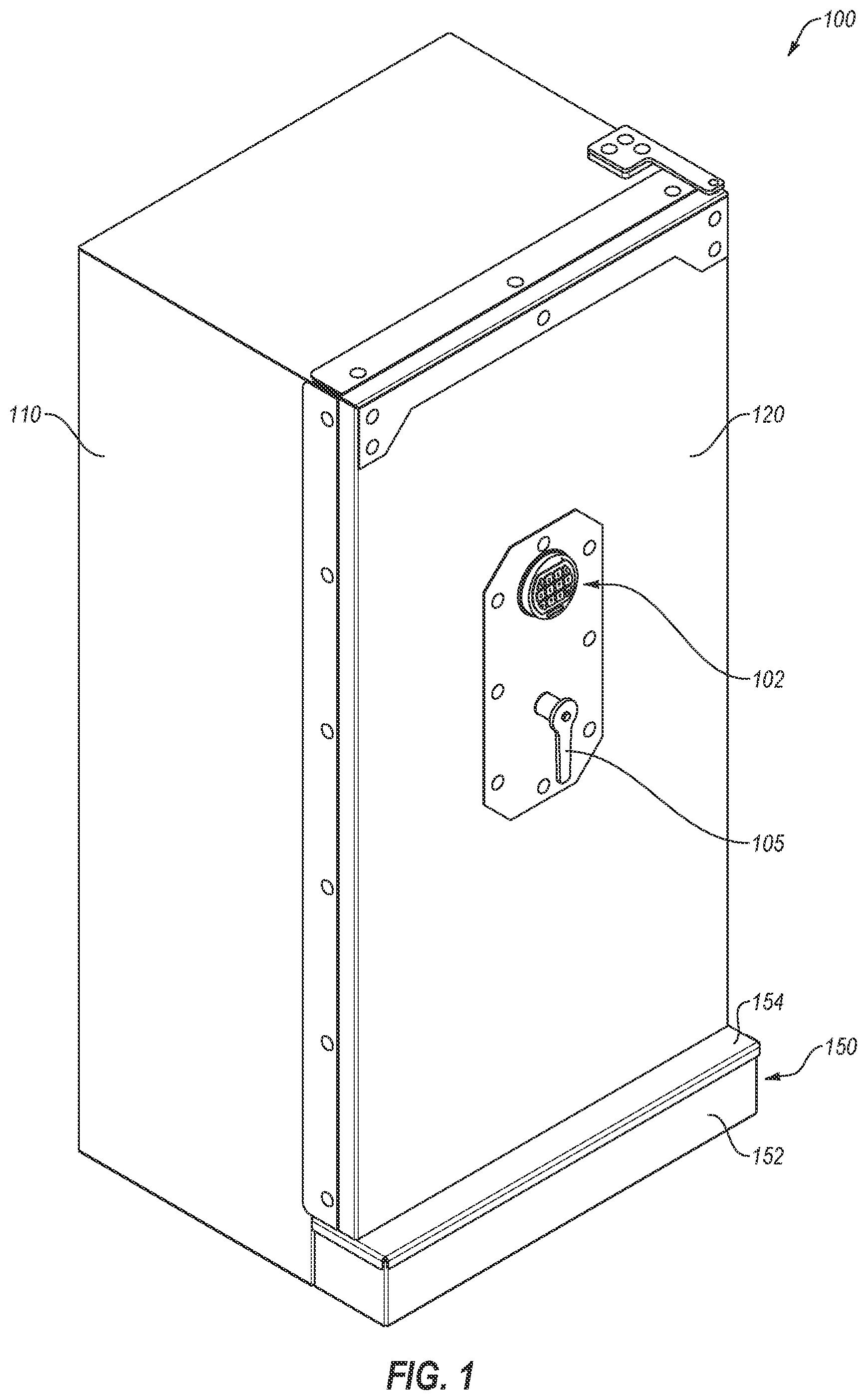 Patent US12326034 Figure 1 – Safe locking mechanisms and related apparatus