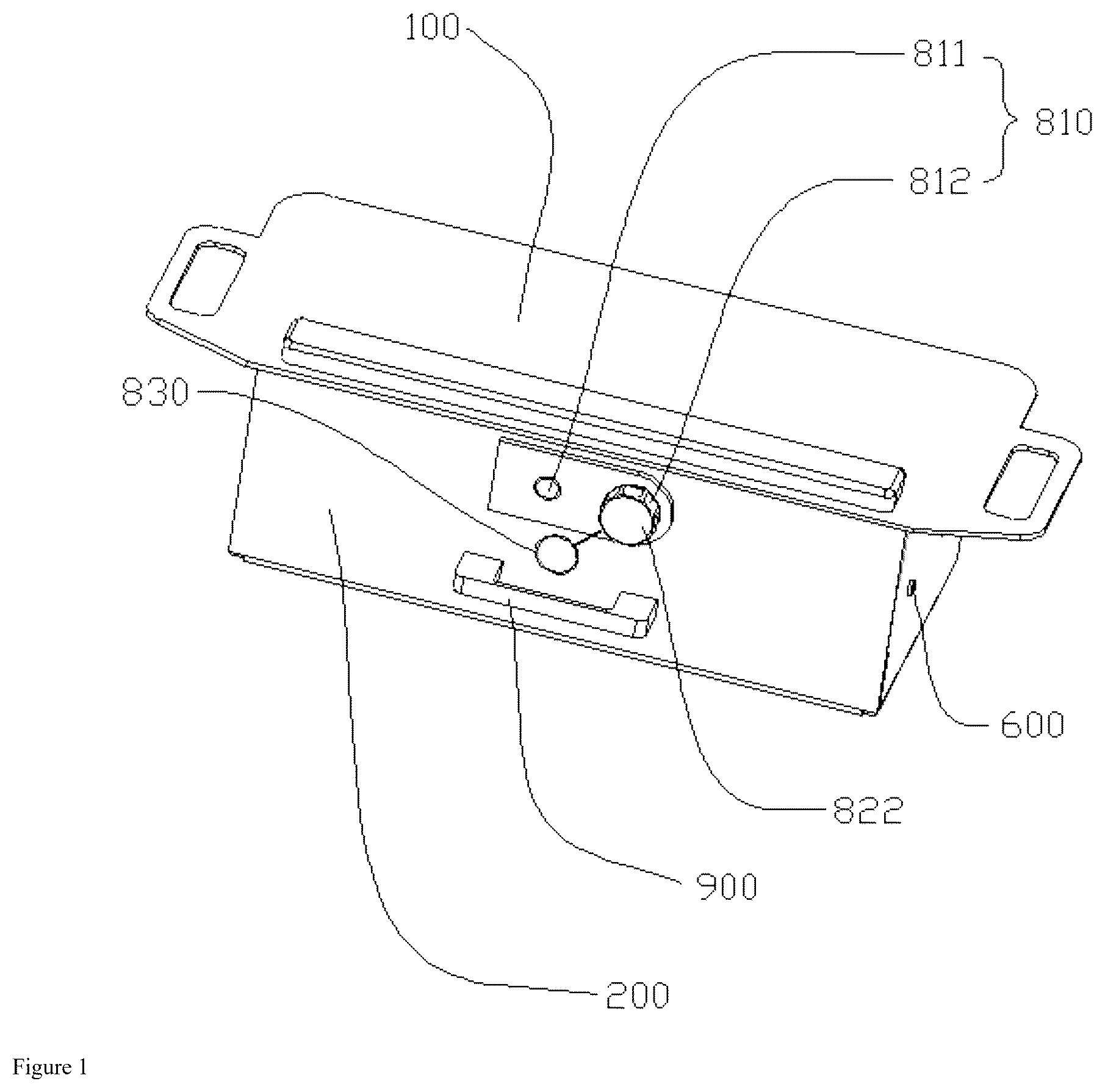Patent US12326035 Figure 1 – Vehicle-mounted drawer safe box