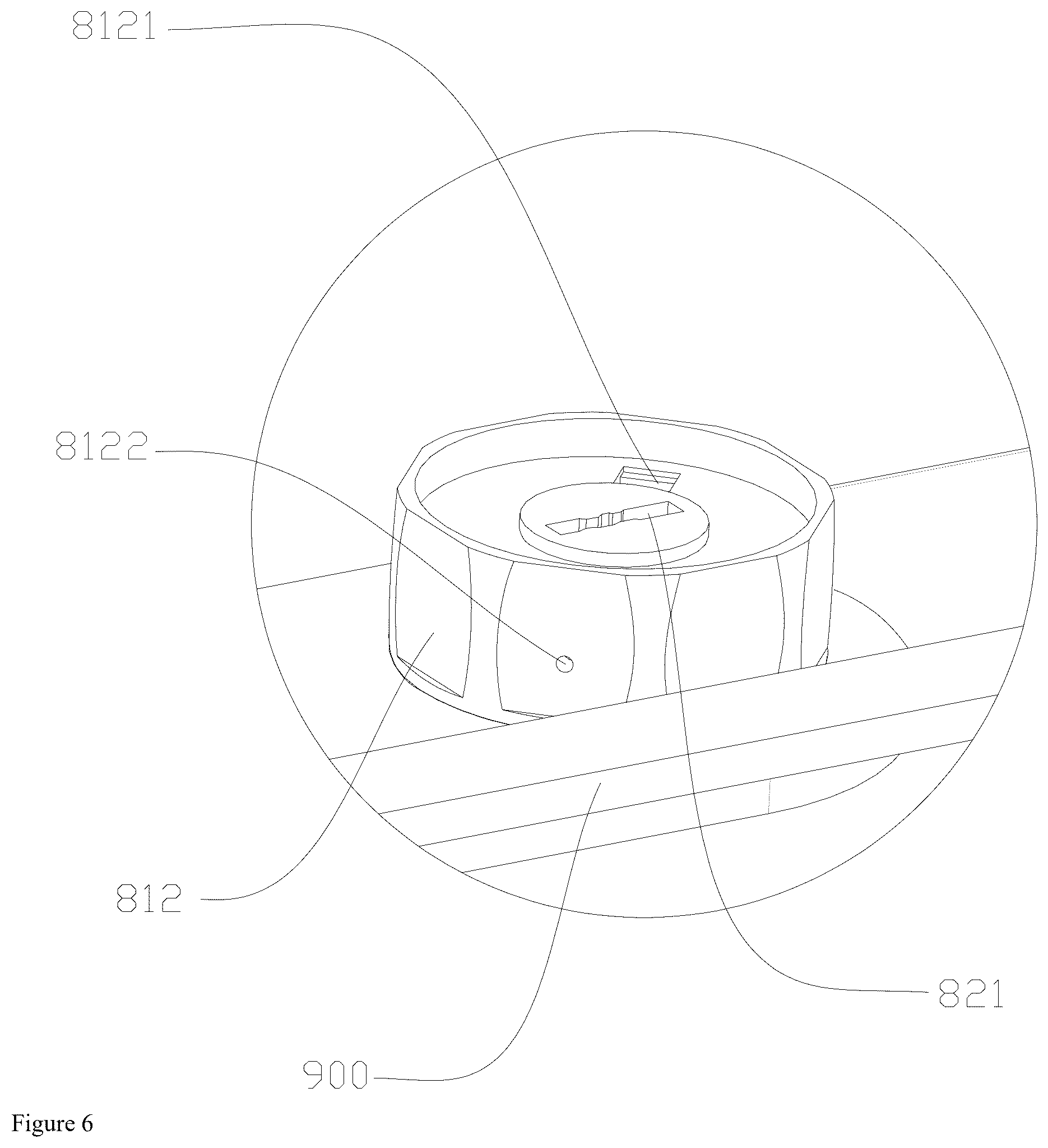 Patent US12326035 Figure 6 – Vehicle-mounted drawer safe box