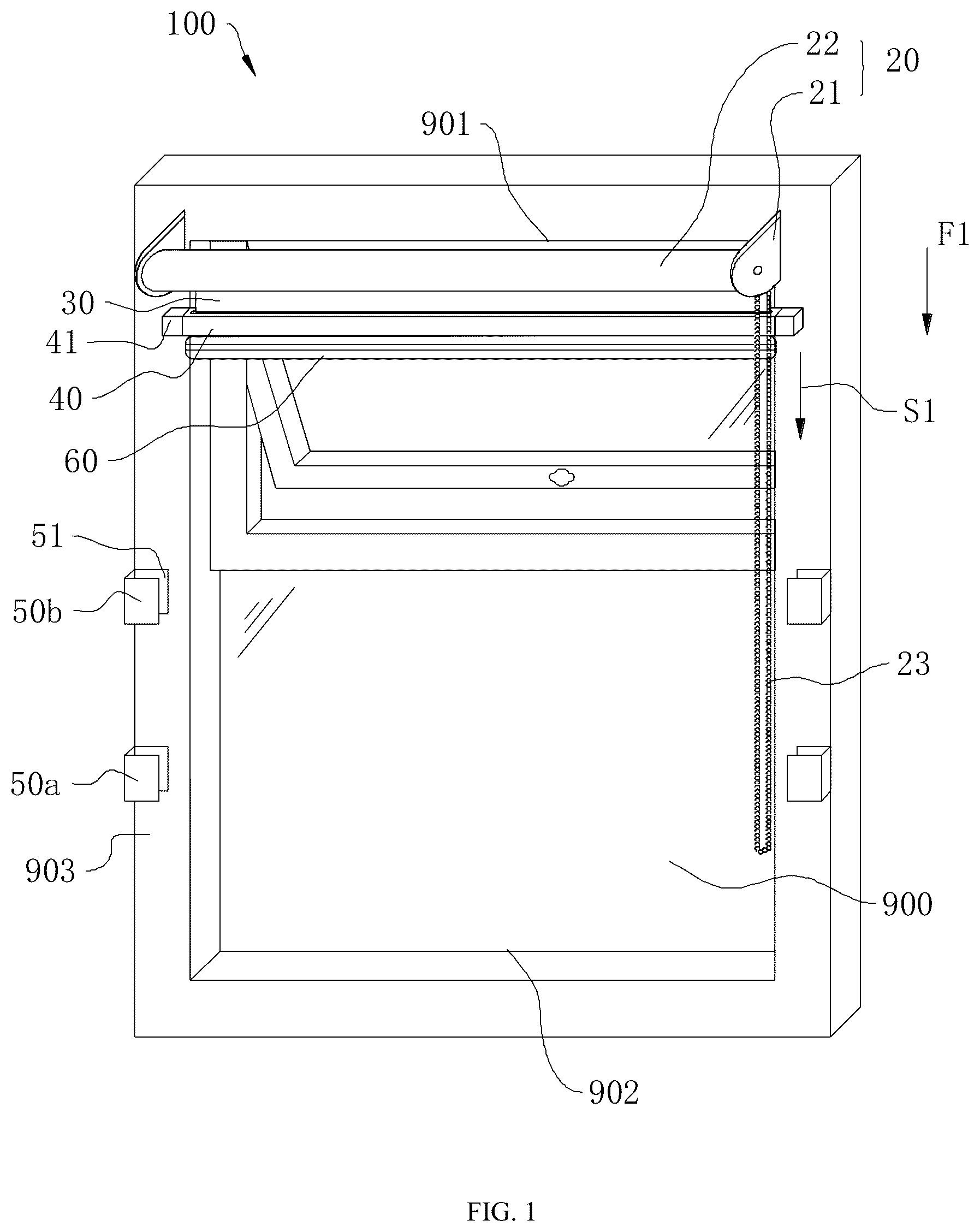 Patent US12326039 Figure 1 – Multi-mode up-down curtain