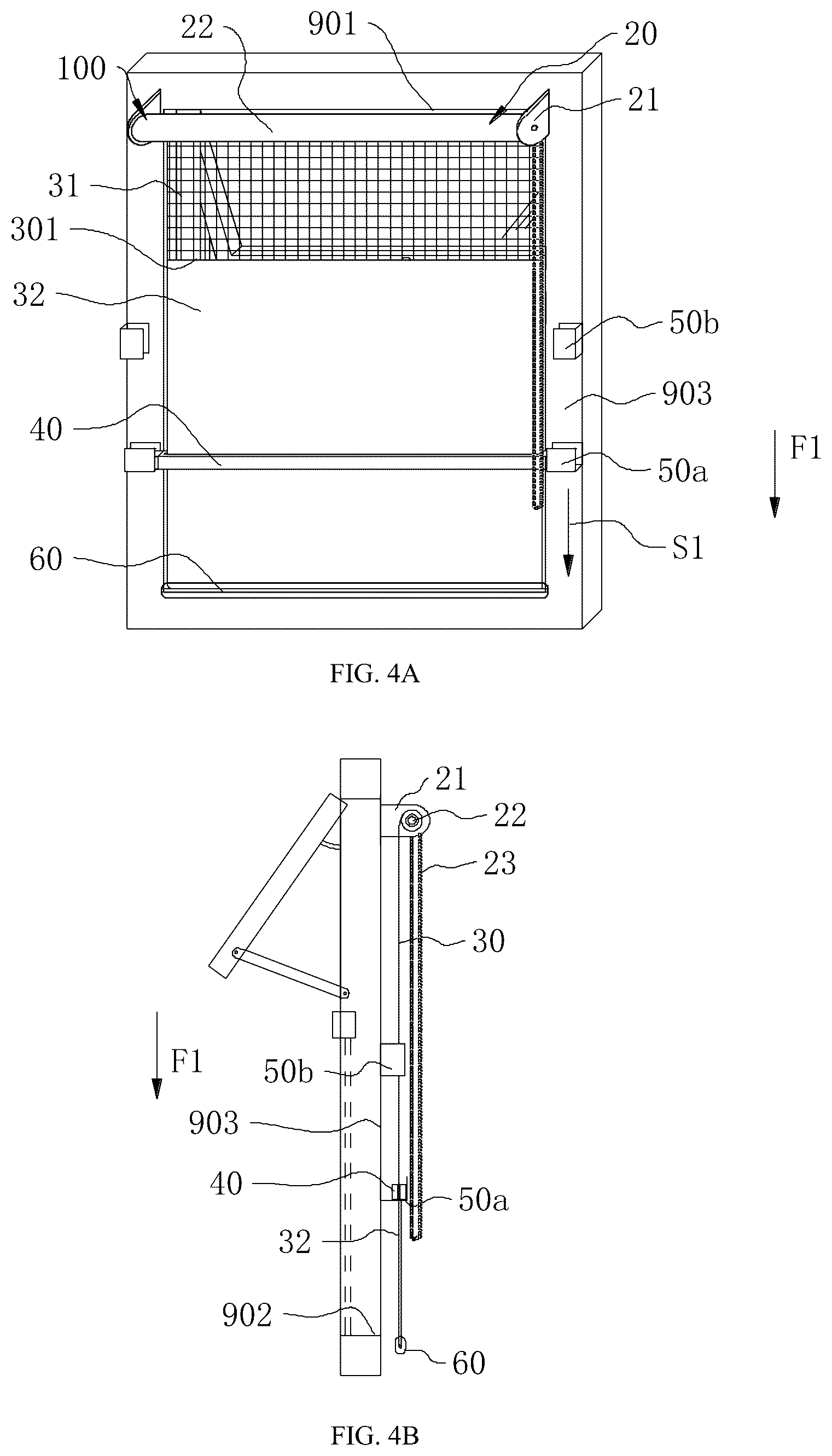 Patent US12326039 Figure 4 – Multi-mode up-down curtain