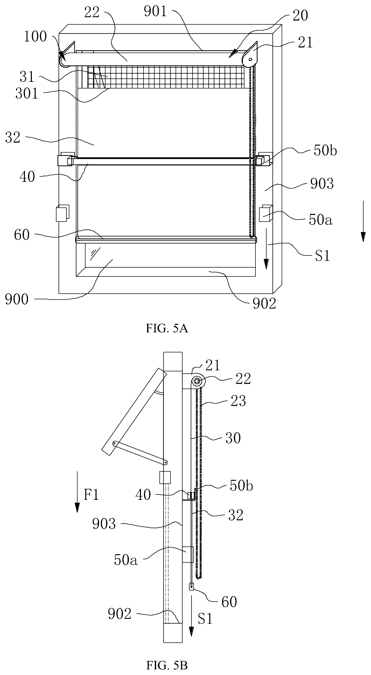 Patent US12326039 Figure 5 – Multi-mode up-down curtain