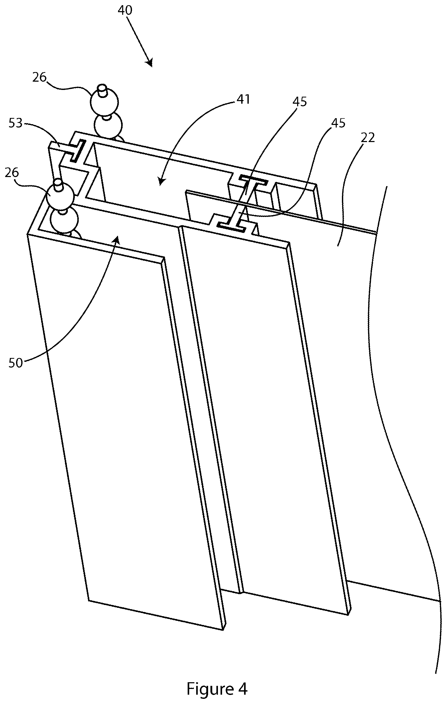 Patent US12326040 Figure 4 – Blockout blind system