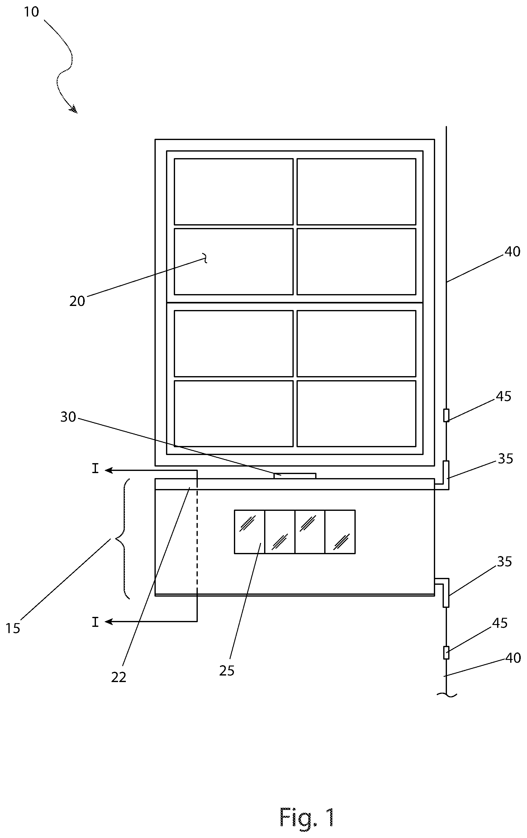 Patent US12326042 Figure 1 – Deployable safety ladder