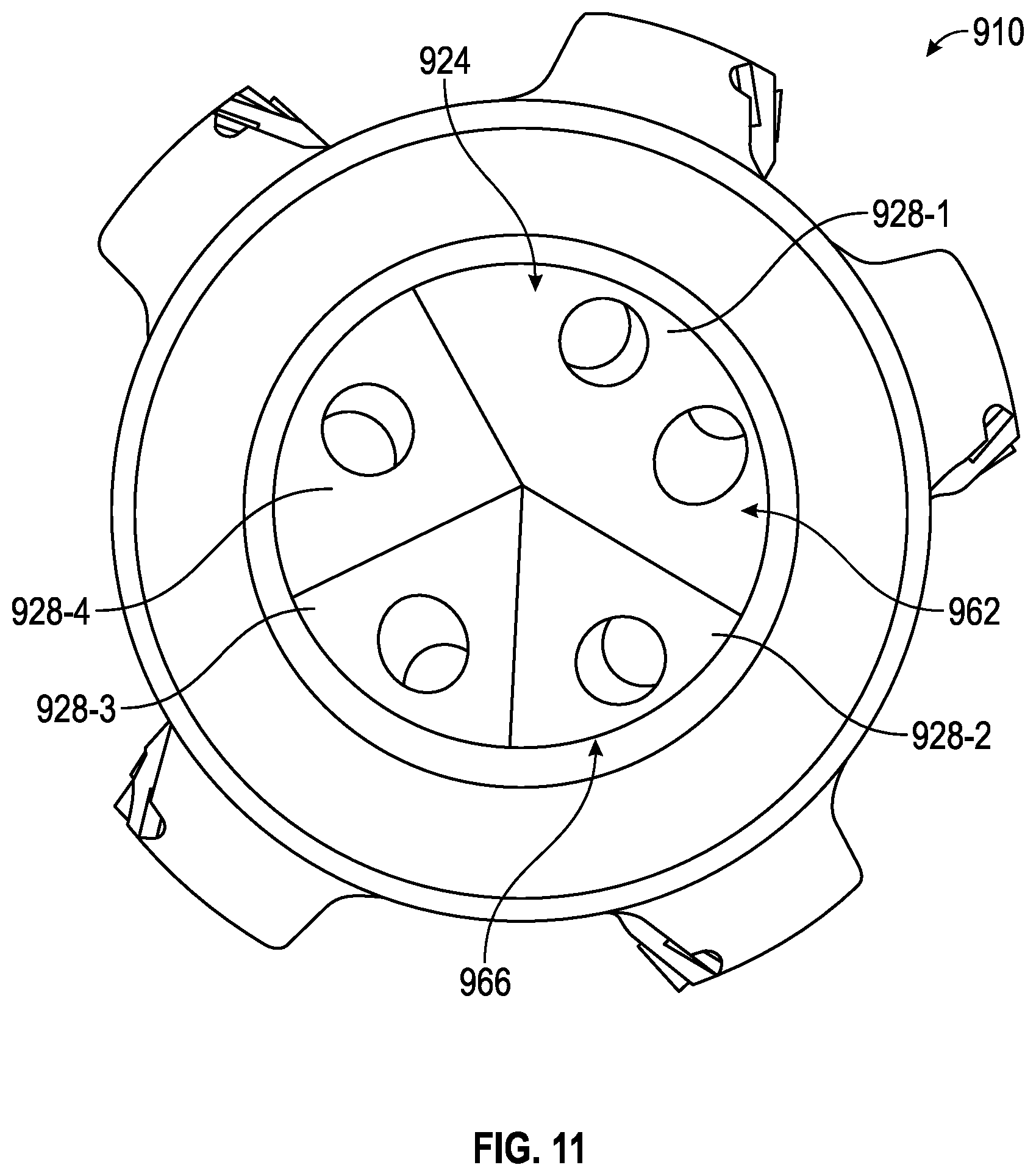 Patent US12326044 Figure 8 – Erosion resistant insert for drill bits