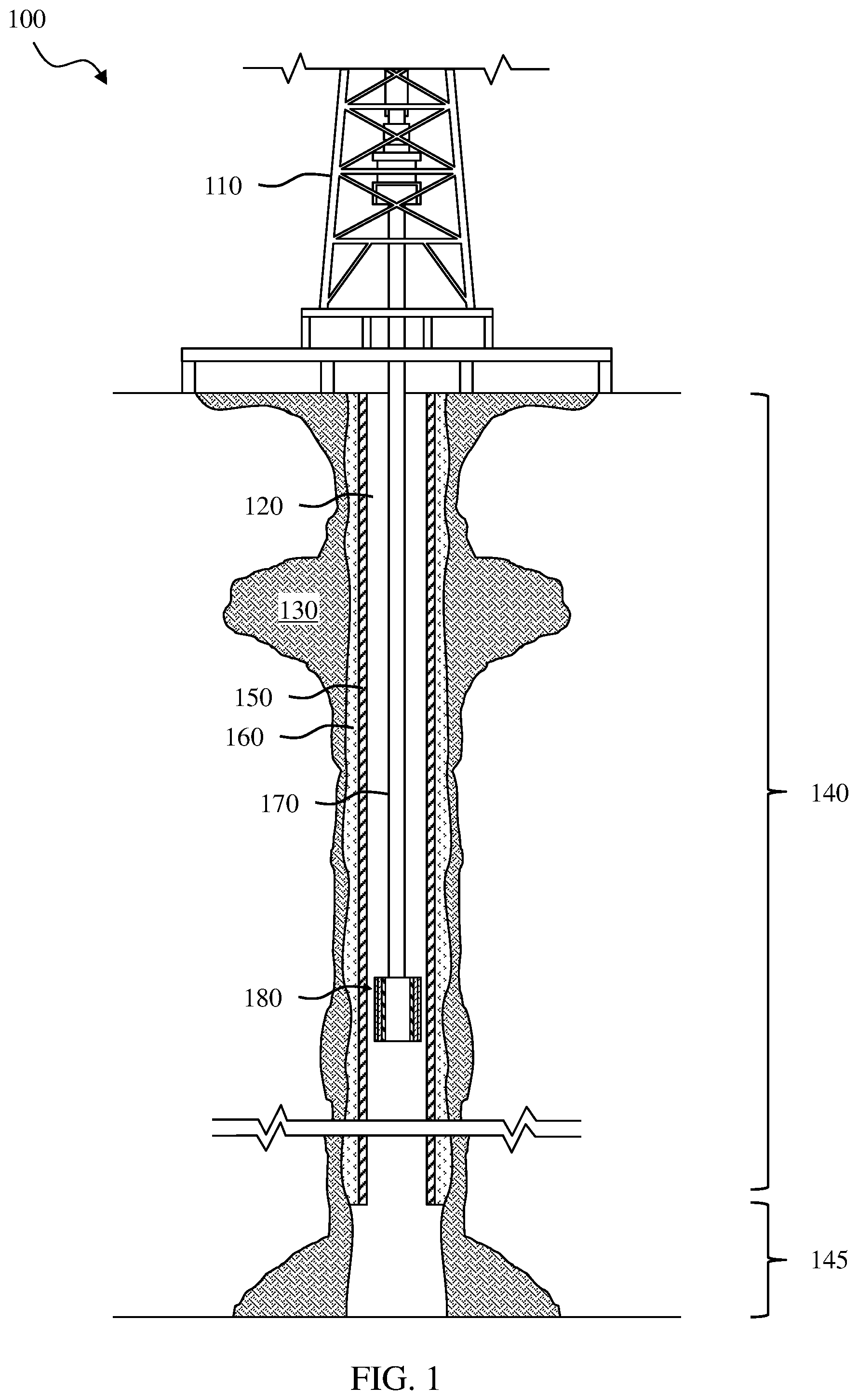 Patent US12326059 Figure 1 – Method for placing non-reactive colloid particles to stop gas migration in expandable metal applications