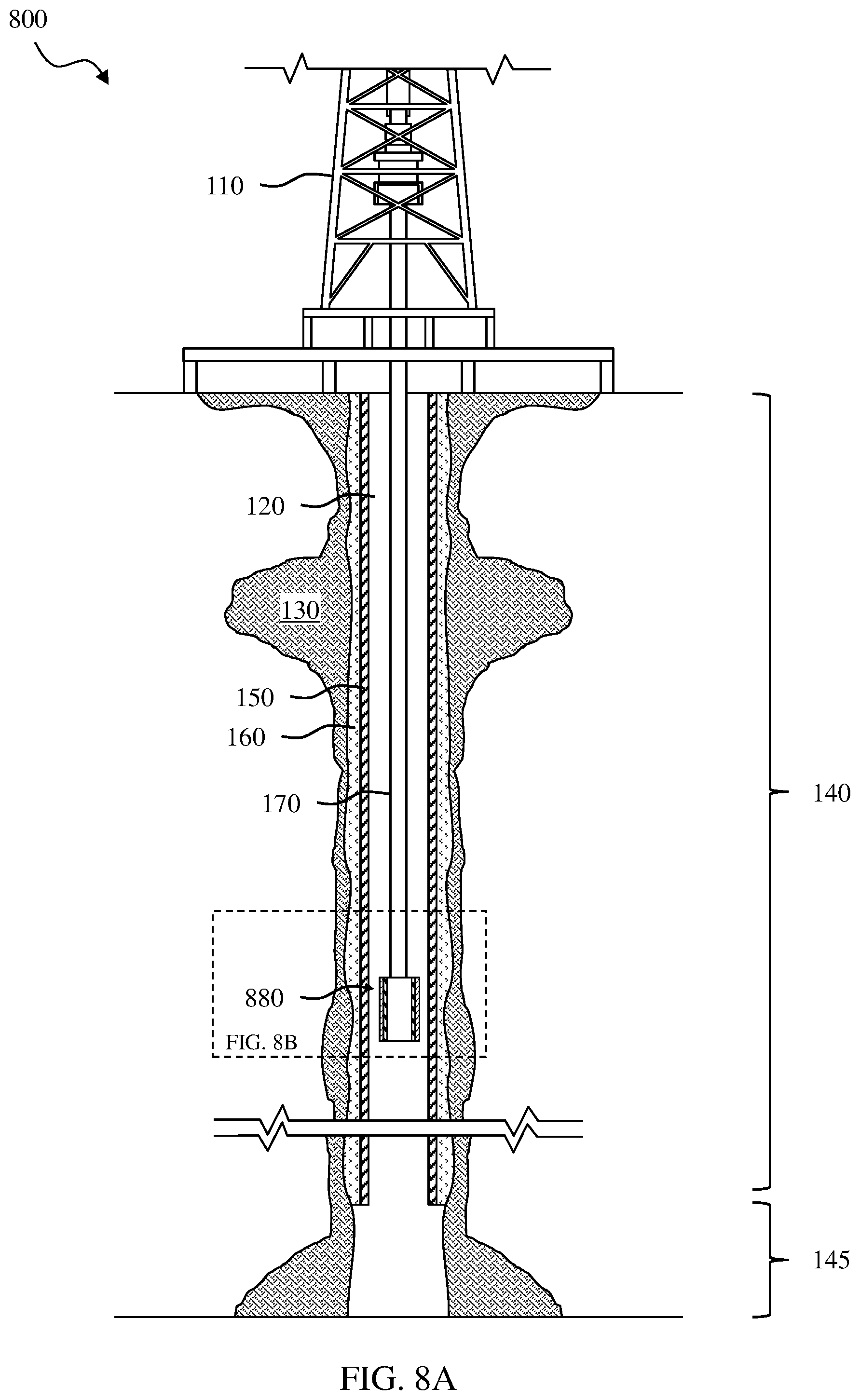 Patent US12326059 Figure 12 – Method for placing non-reactive colloid particles to stop gas migration in expandable metal applications