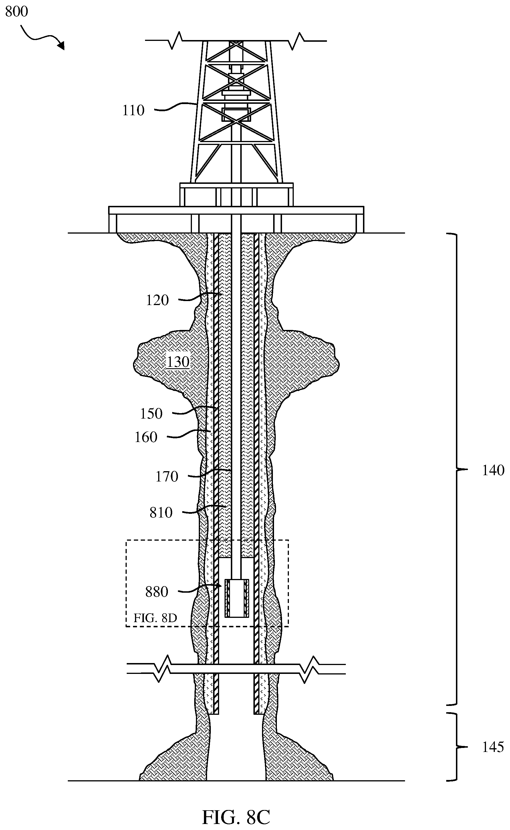 Patent US12326059 Figure 14 – Method for placing non-reactive colloid particles to stop gas migration in expandable metal applications