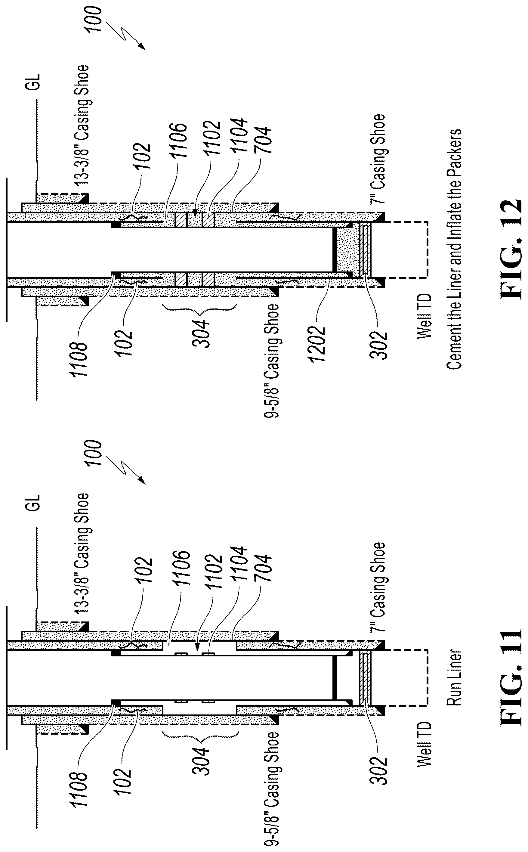Patent US12326062 Figure 7 – Repairing wellbores with fluid movement behind casing