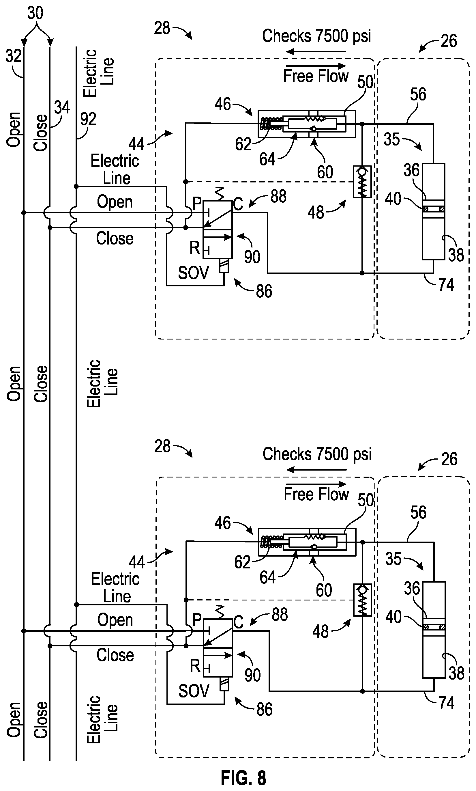 Patent US12326065 Figure 5 – Hydraulic indexing system