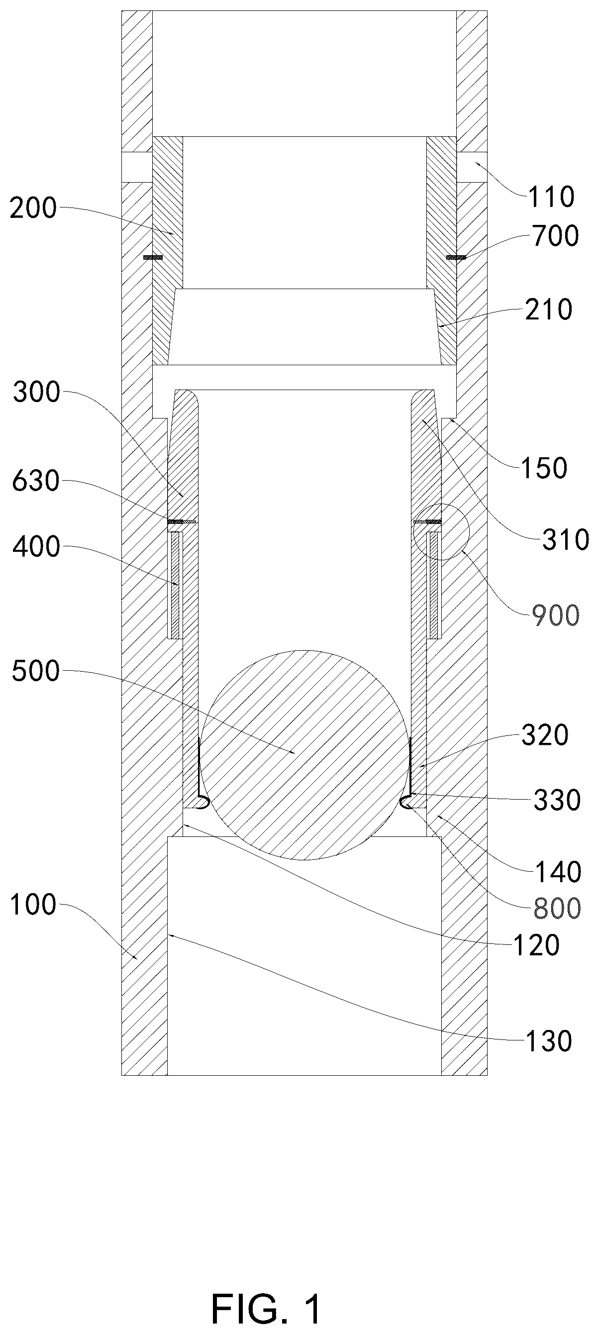 Patent US12326067 Figure 1 – Infinite-stage fracturing sliding sleeve