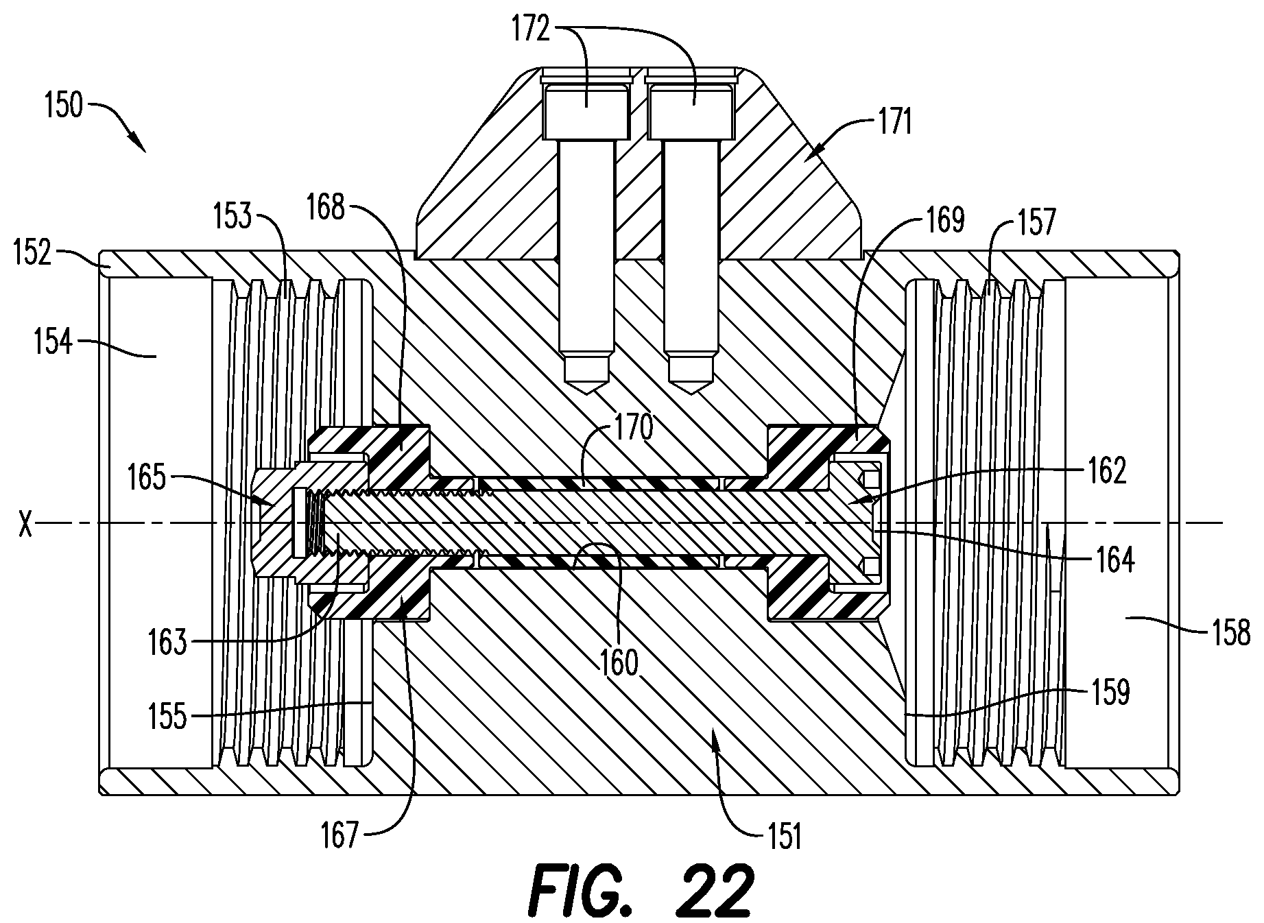 Patent US12326069 Figure 13 – Perforating gun and alignment assembly