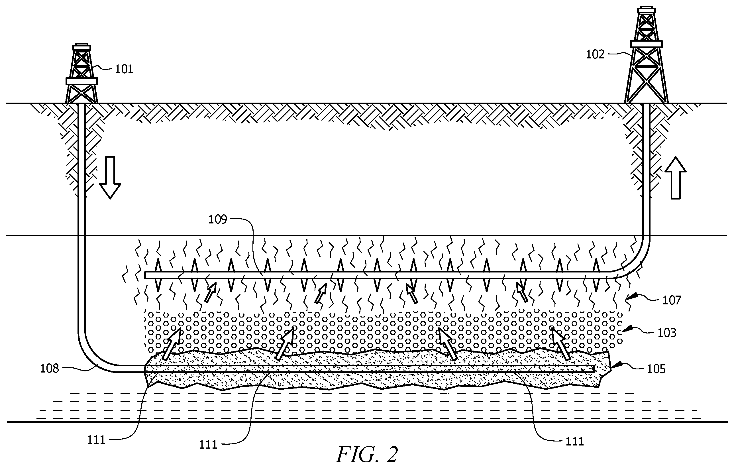Patent US12326072 Figure 2 – Oil production system and method